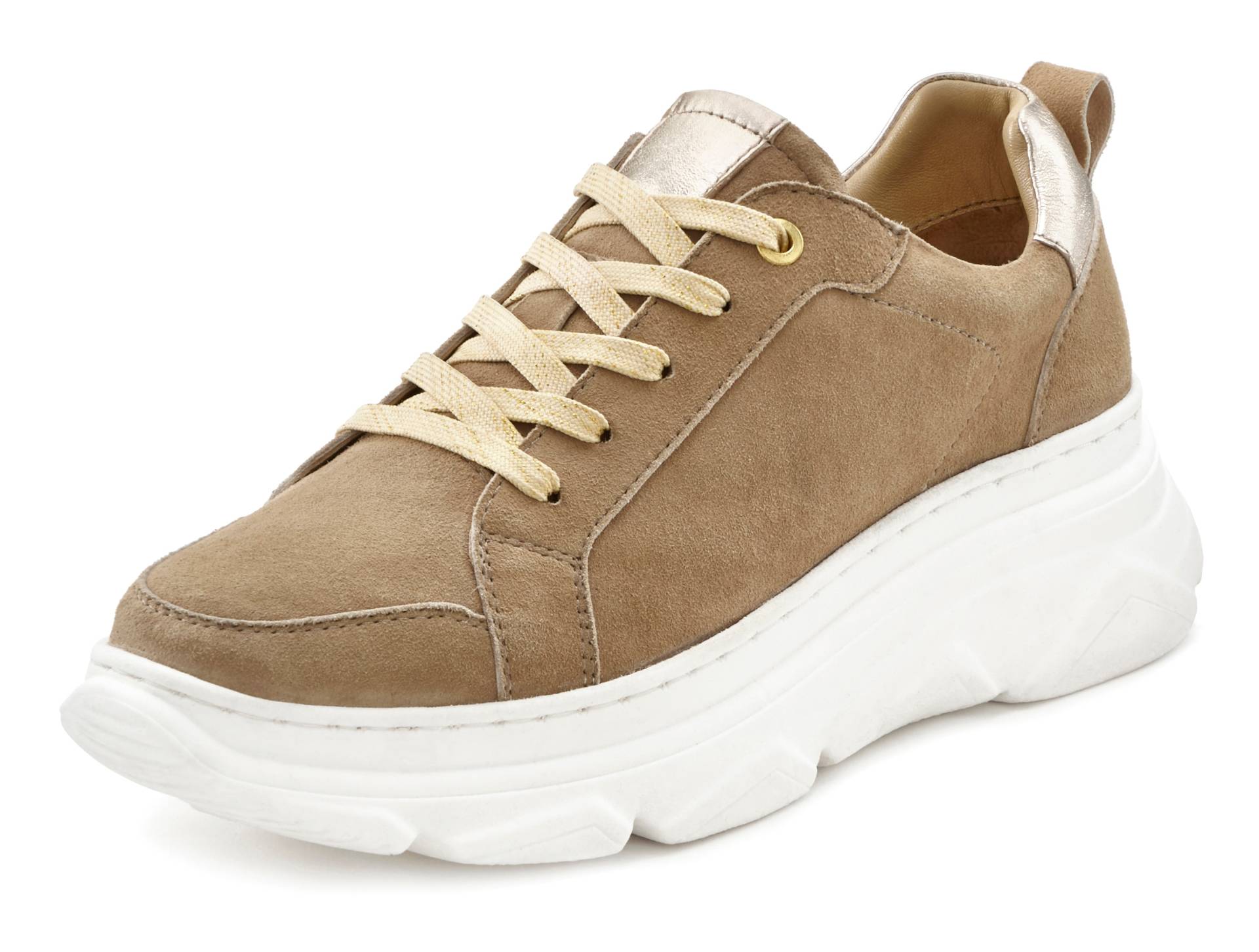 LASCANA Sneaker, aus Leder mit Chunky Aussensohle von Lascana