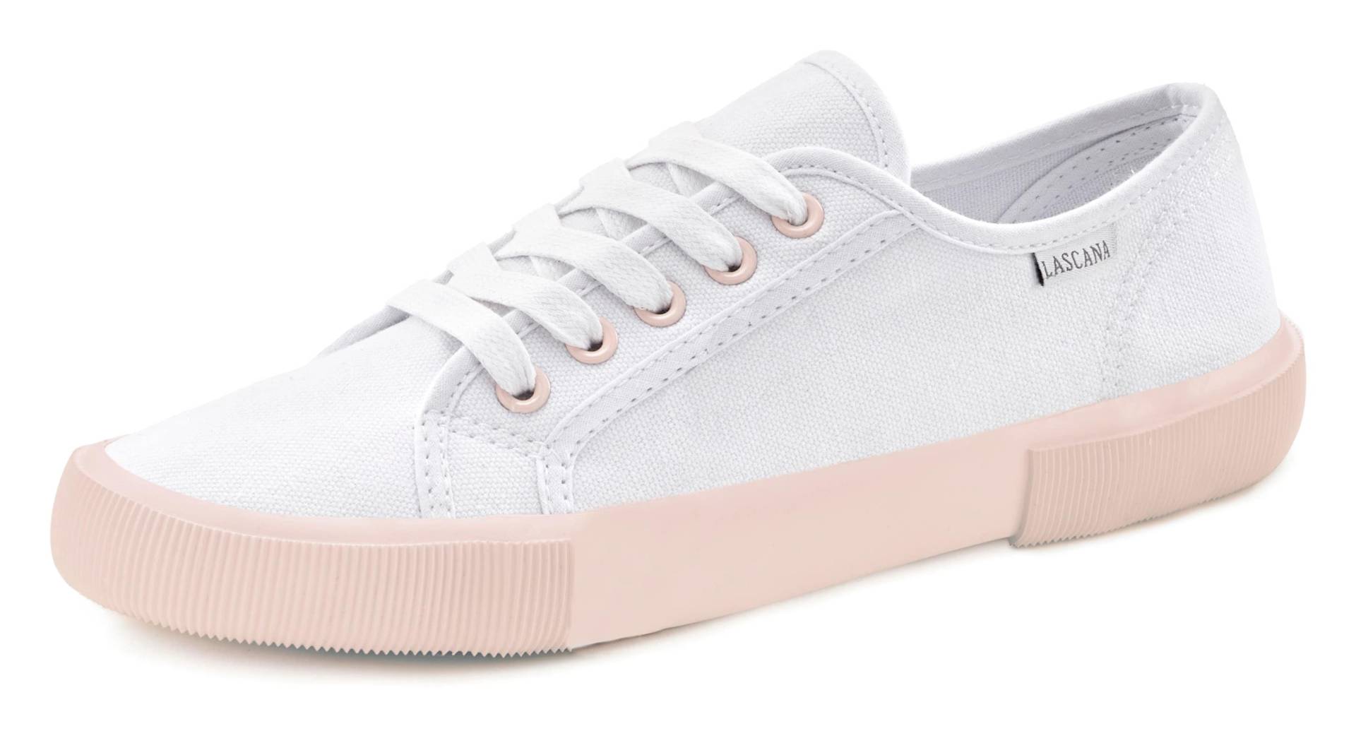 LASCANA Sneaker, Halbschuh,Schnürhalbschuh,Freizeitschuh, farblich abgesetzte Sohle LASCANA Sneaker, Halbschuh,Schnürhalbschuh,Freizeitschuh, farblich abgesetzte Sohle von Lascana