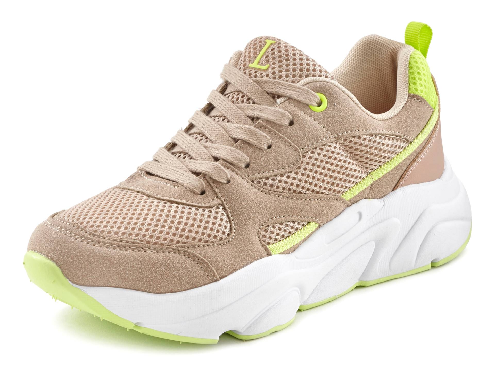 LASCANA Sneaker, Schnürhalbschuh, leichte Chunky-Sohle, herausnehmbare Innensohle LASCANA Sneaker, Schnürhalbschuh, leichte Chunky-Sohle, herausnehmbare Innensohle von Lascana