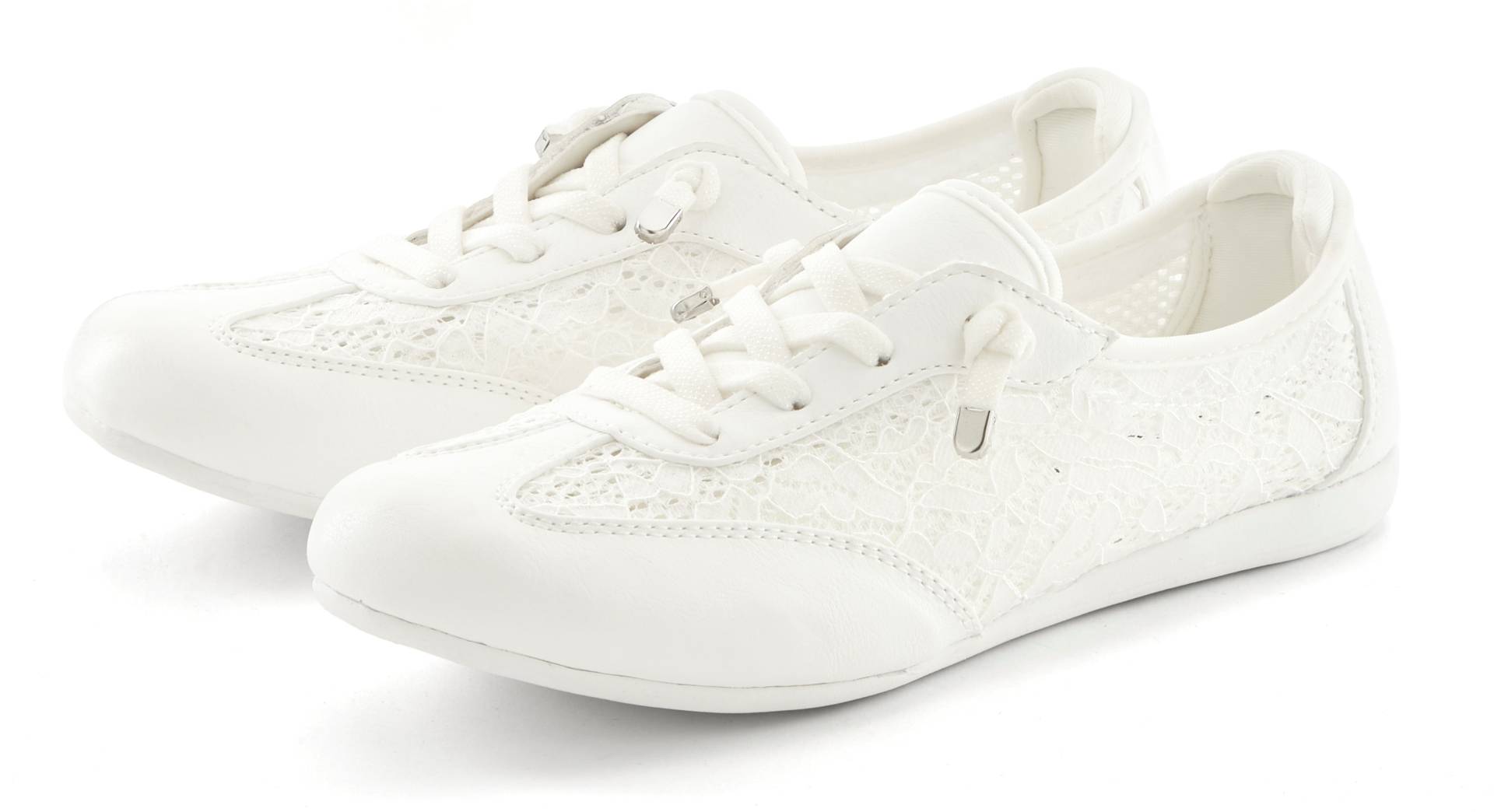 LASCANA Sneaker »Slip In Sneaker, Freizeitschuh, Halbschuh«, mit modischen Spitzendetails VEGAN LASCANA Sneaker »Slip In Sneaker, Freizeitschuh, Halbschuh«, mit modischen Spitzendetails VEGAN von Lascana