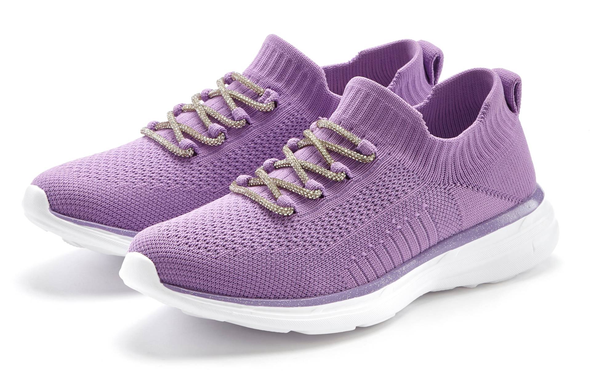 LASCANA Sneaker, mit modischer Glitzerschnürung VEGAN LASCANA Sneaker, mit modischer Glitzerschnürung VEGAN von Lascana