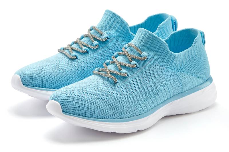 LASCANA Sneaker, mit modischer Glitzerschnürung VEGAN von Lascana