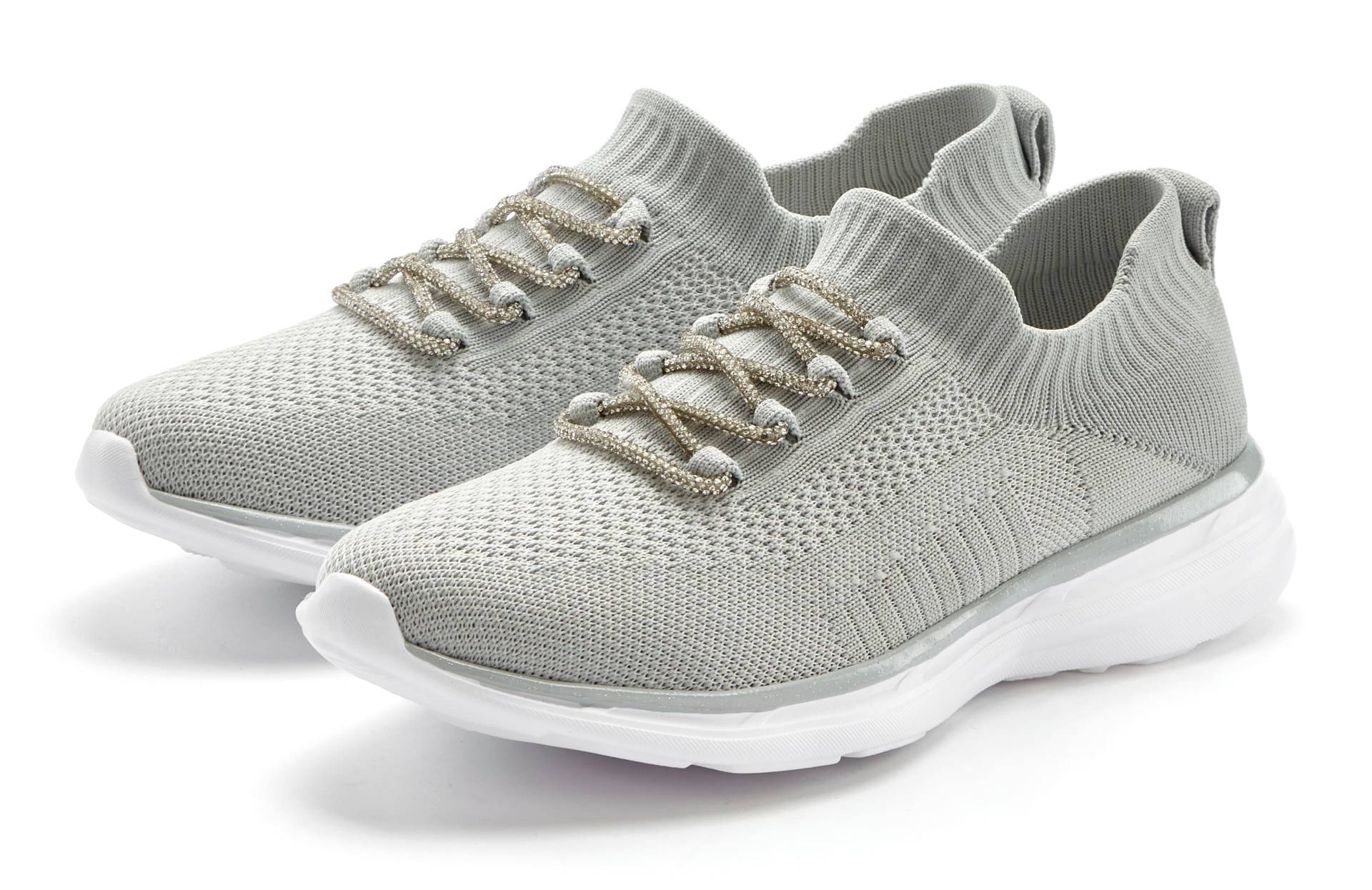 LASCANA Sneaker, mit modischer Glitzerschnürung VEGAN LASCANA Sneaker, mit modischer Glitzerschnürung VEGAN von Lascana