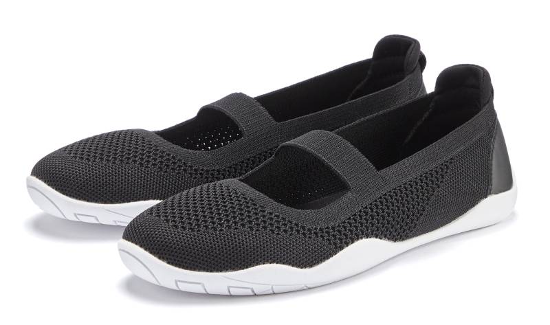 LASCANA Sneaker Ballerinas »Riemchenballerina, Slip-On-Sneaker«, Freizeitschuh, Slipper, Halbschuh superleicht, flexible Sohle VEGAN von Lascana