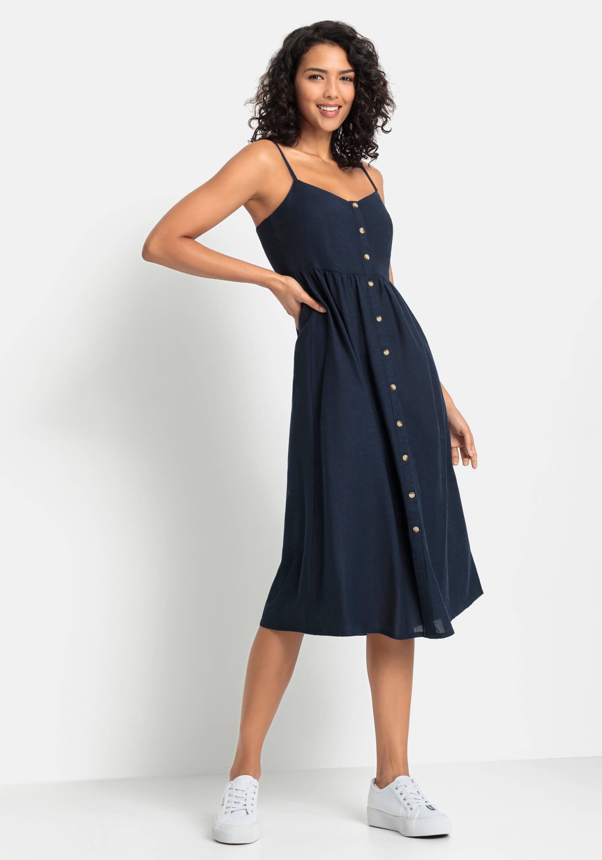 LASCANA Sommerkleid, aus Leinenmix mit Baumwolle, Midikleid, Strandkleid LASCANA Sommerkleid, aus Leinenmix mit Baumwolle, Midikleid, Strandkleid von Lascana