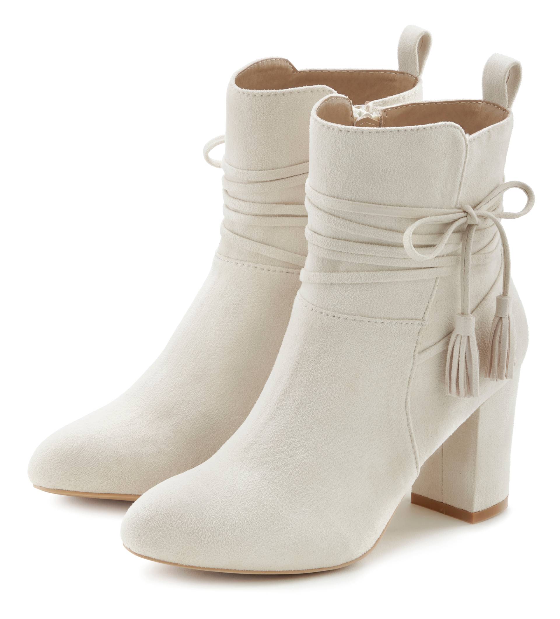 LASCANA Stiefelette, mit Blockabsatz, High-Heel-Stiefelette, Ankle Boots, Stiefel LASCANA Stiefelette, mit Blockabsatz, High-Heel-Stiefelette, Ankle Boots, Stiefel von Lascana