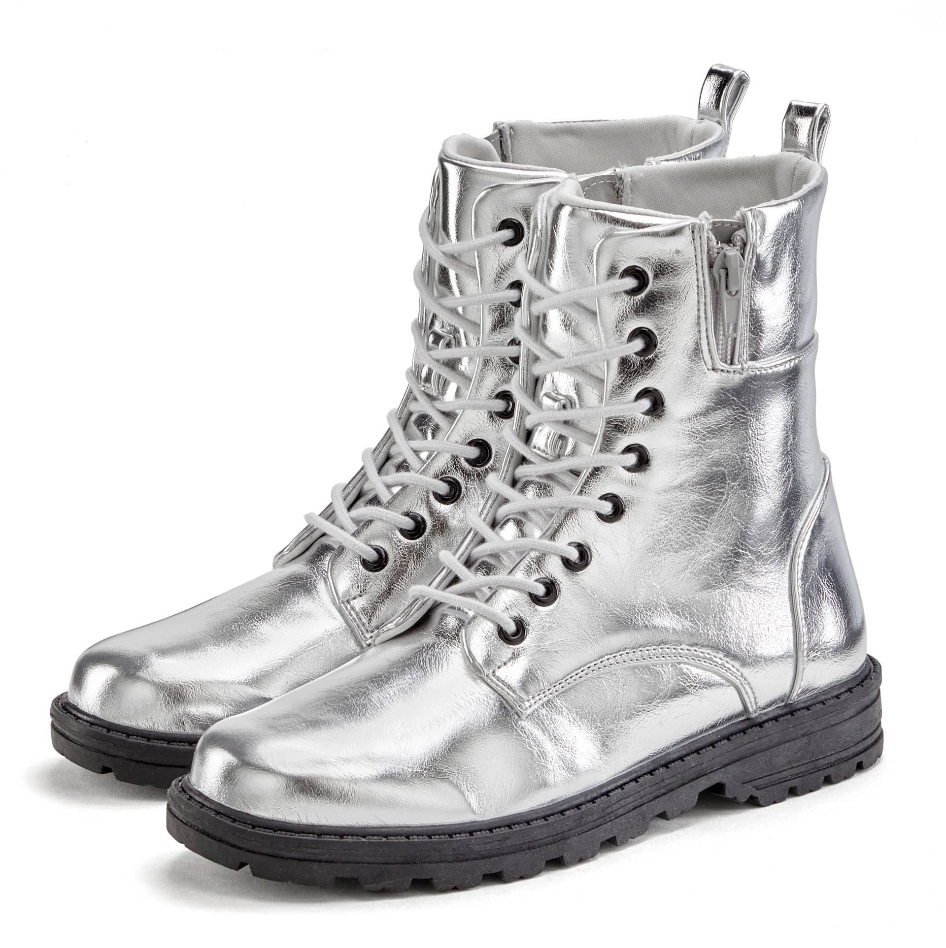 LASCANA Stiefelette, im angesagten Metallic-Look, Stiefel, Boots VEGAN LASCANA Stiefelette, im angesagten Metallic-Look, Stiefel, Boots VEGAN von Lascana