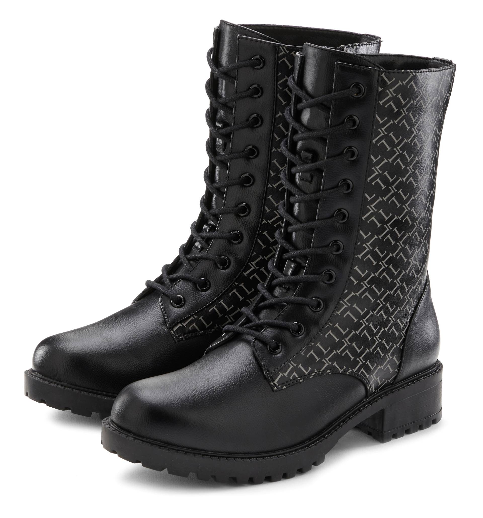 LASCANA Stiefelette, mit modischem Druck, Stiefel, Boots VEGAN von Lascana