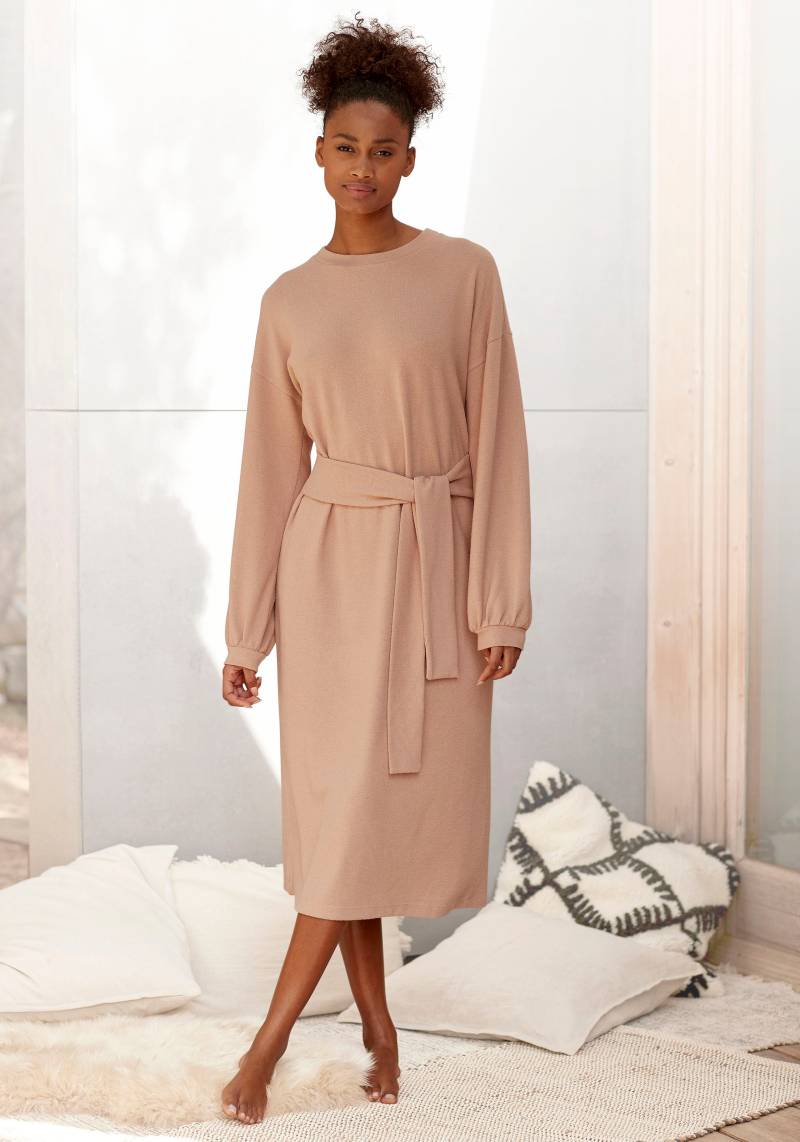 LASCANA Strickkleid, Loungekleid mit Taillengürtel, Loungewear von Lascana