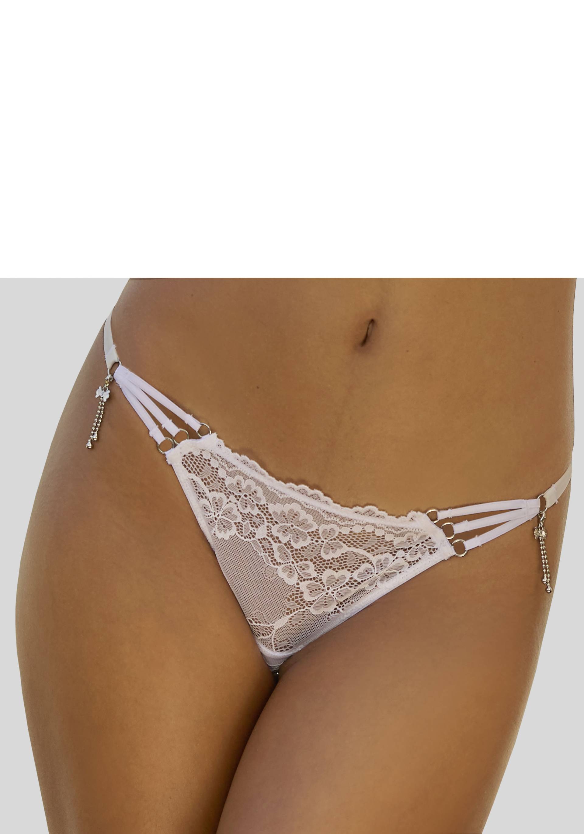 LASCANA String, mit extravaganten Strasselementen LASCANA String, mit extravaganten Strasselementen von Lascana