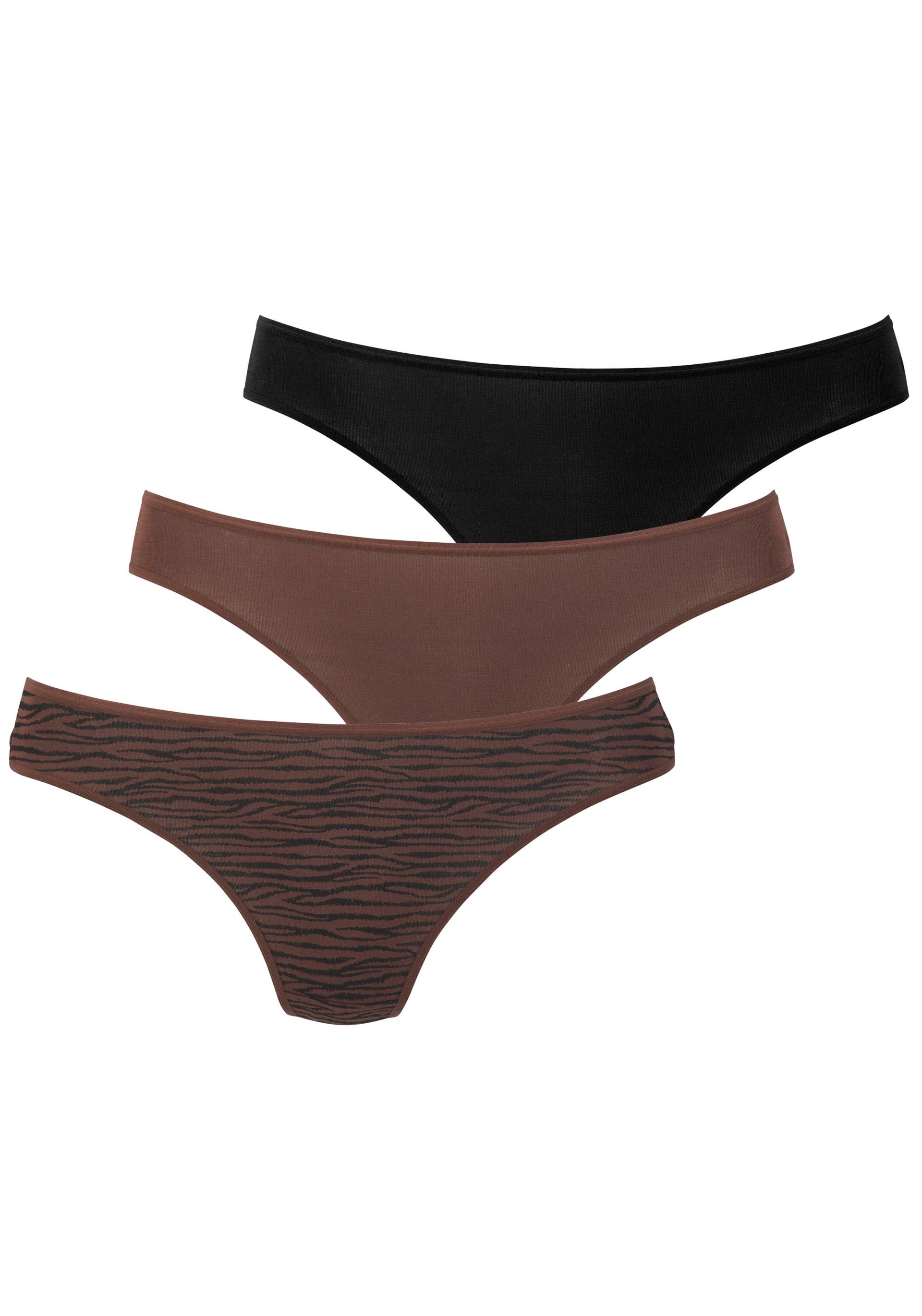 LASCANA String »aus hochwertiger Modal-Qualität«, (3er-Pack) von Lascana