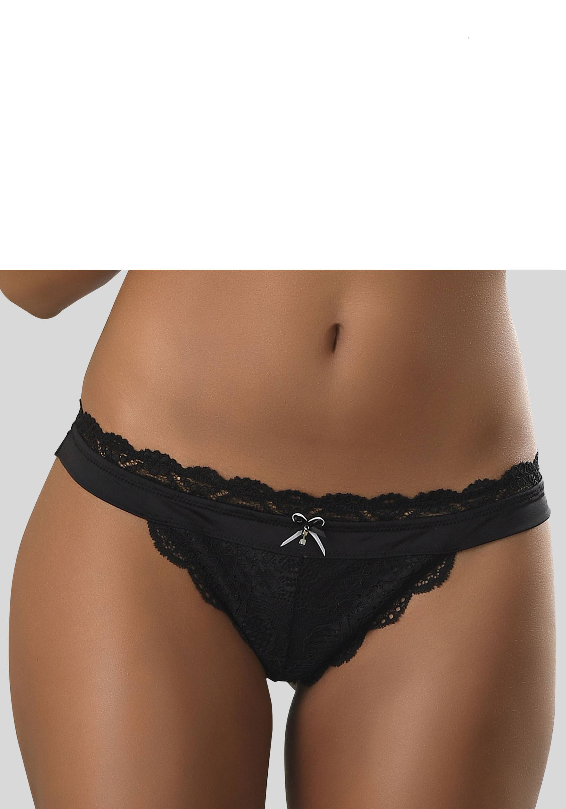 LASCANA String »Premium Dessous«, aus zarter Spitze mit feiner Zierschleife und Accessoire LASCANA String »Premium Dessous«, aus zarter Spitze mit feiner Zierschleife und Accessoire von Lascana