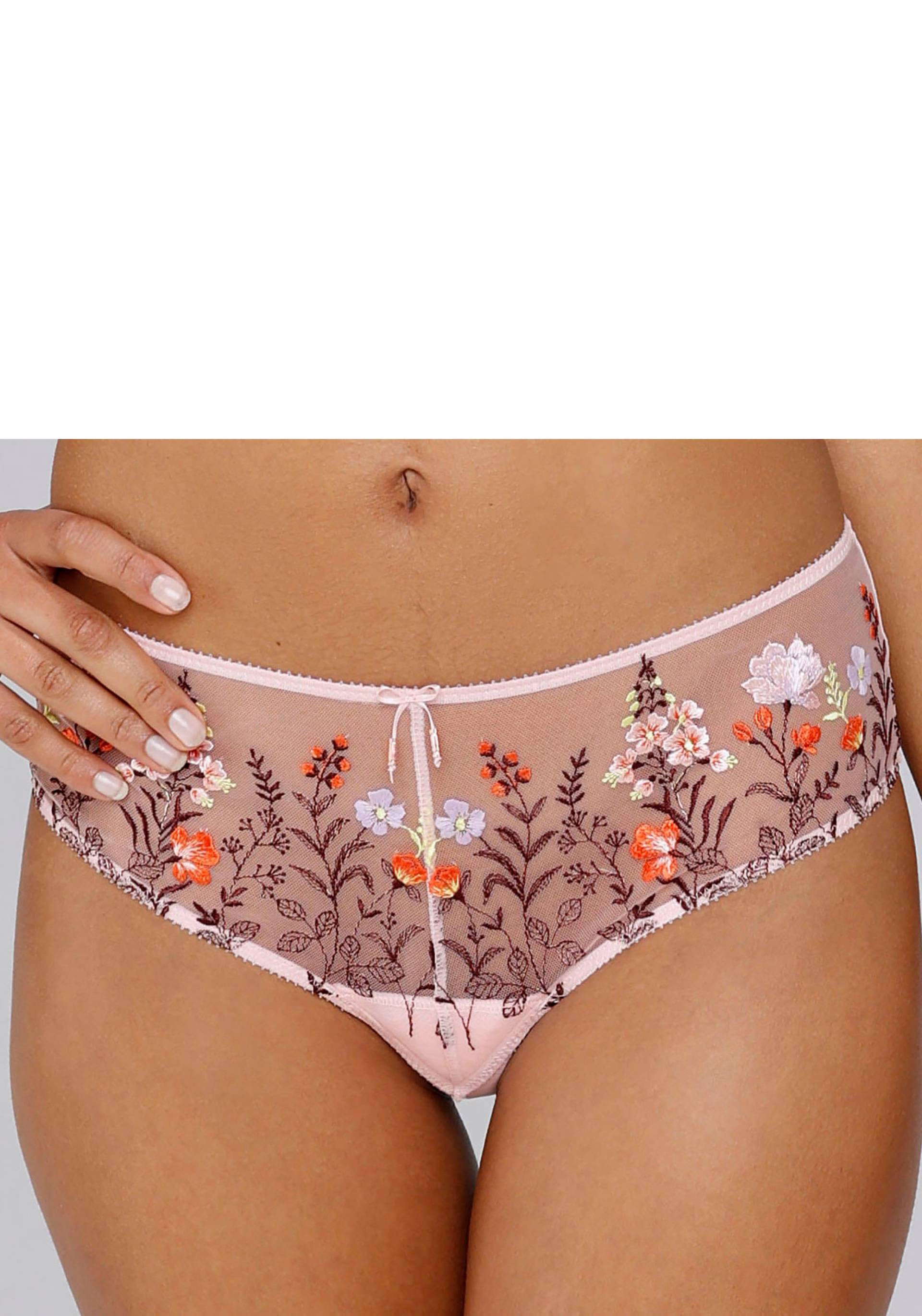 LASCANA Stringpanty »Maria«, mit bunten Blumen aus Stickereispitze von Lascana