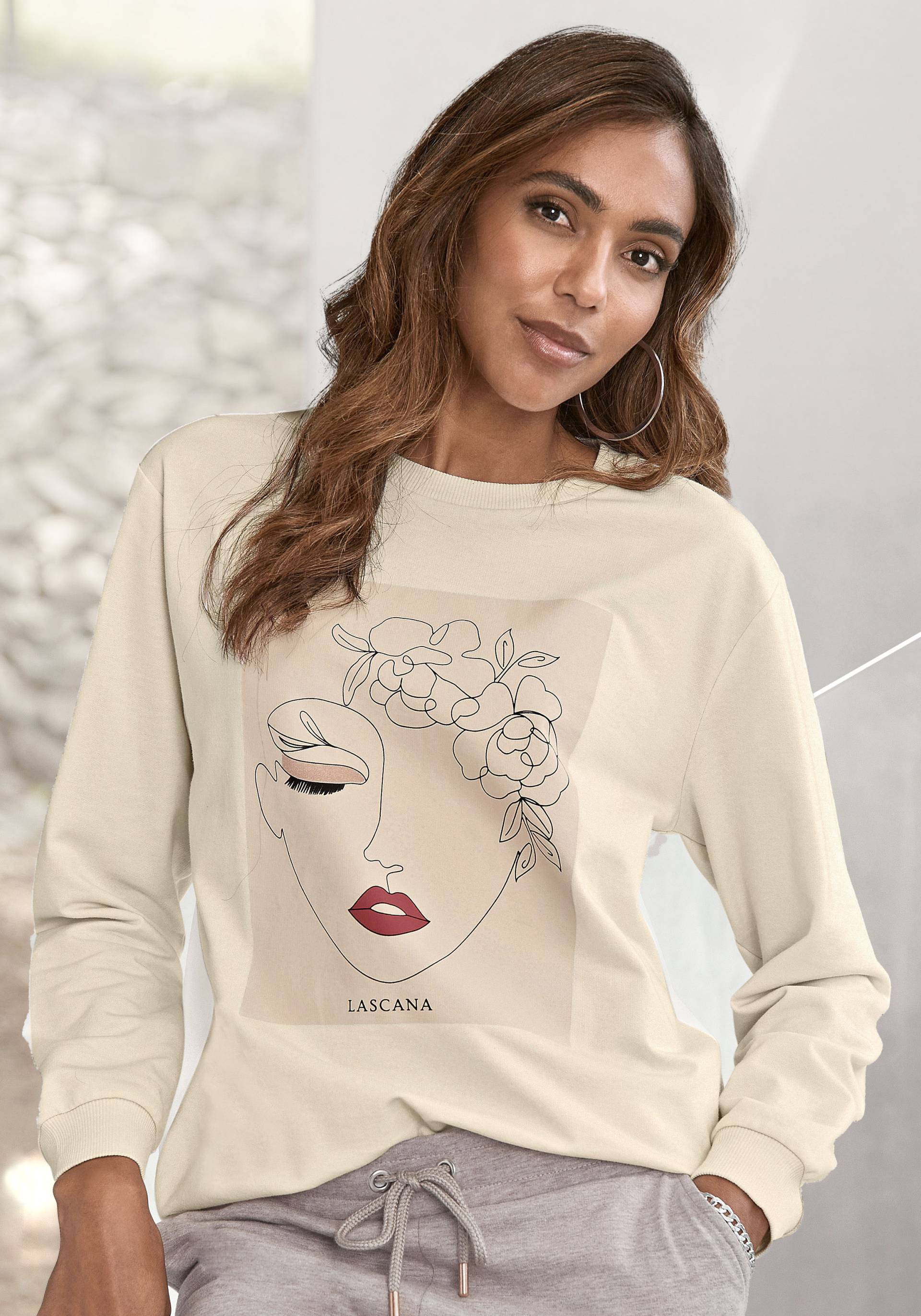 LASCANA Sweatshirt, Loungeanzug LASCANA Sweatshirt, Loungeanzug von Lascana