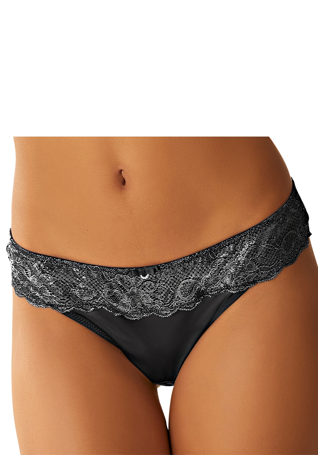 LASCANA Tanga »VICTORIA SWAROVSKI X LASCANA LIMITED COLLECTION«, mit edler Spitze und Glitzergarn von Lascana