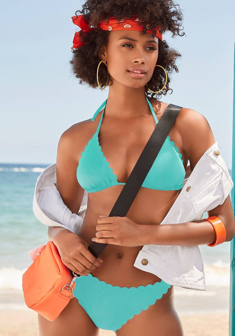 LASCANA Triangel-Bikini-Top »Scallop«, mit gelaserter Wellenkannte von Lascana