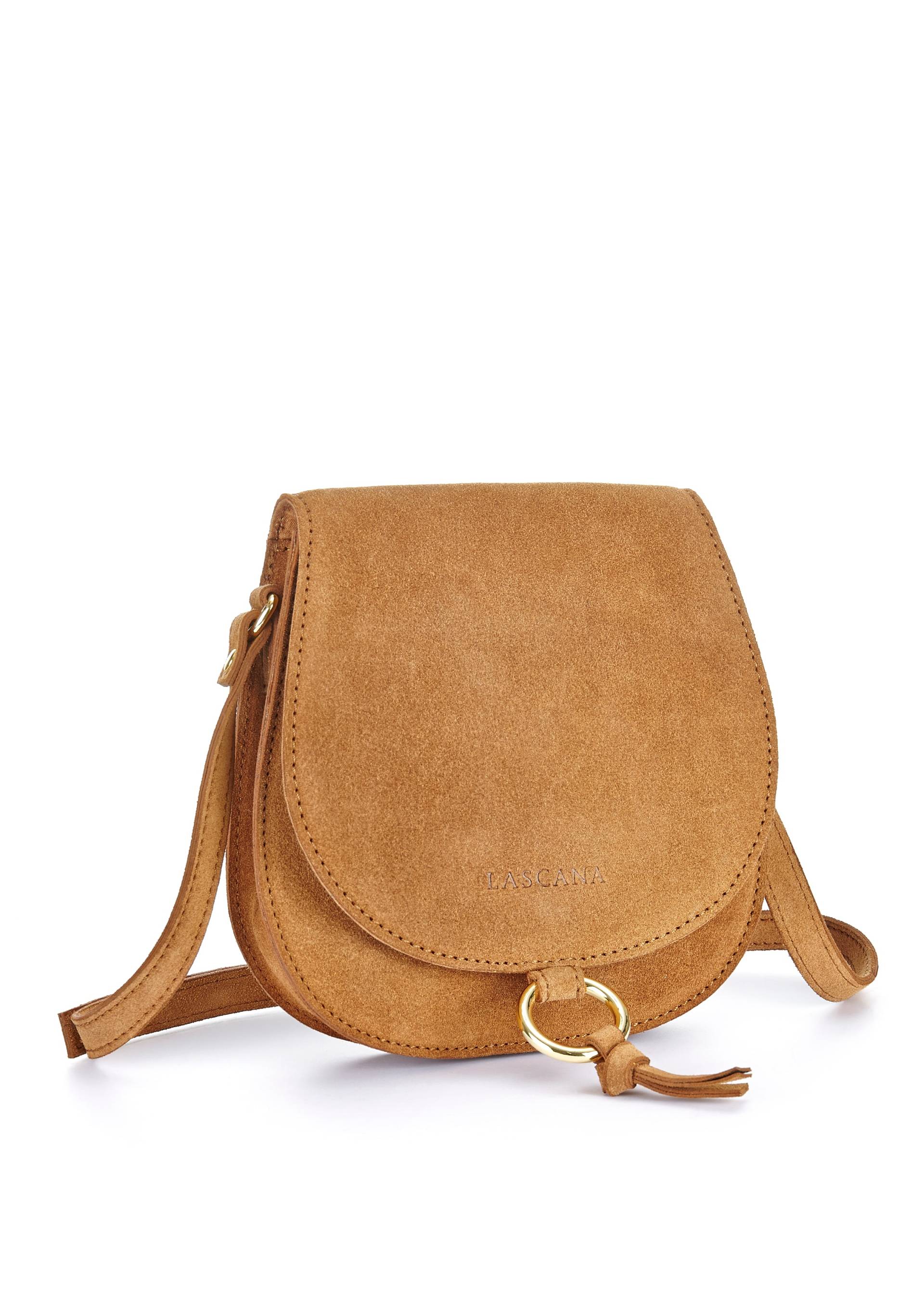 LASCANA Umhängetasche, aus Leder, Handtasche im Western-Look mit goldfarbenem Zierring von Lascana