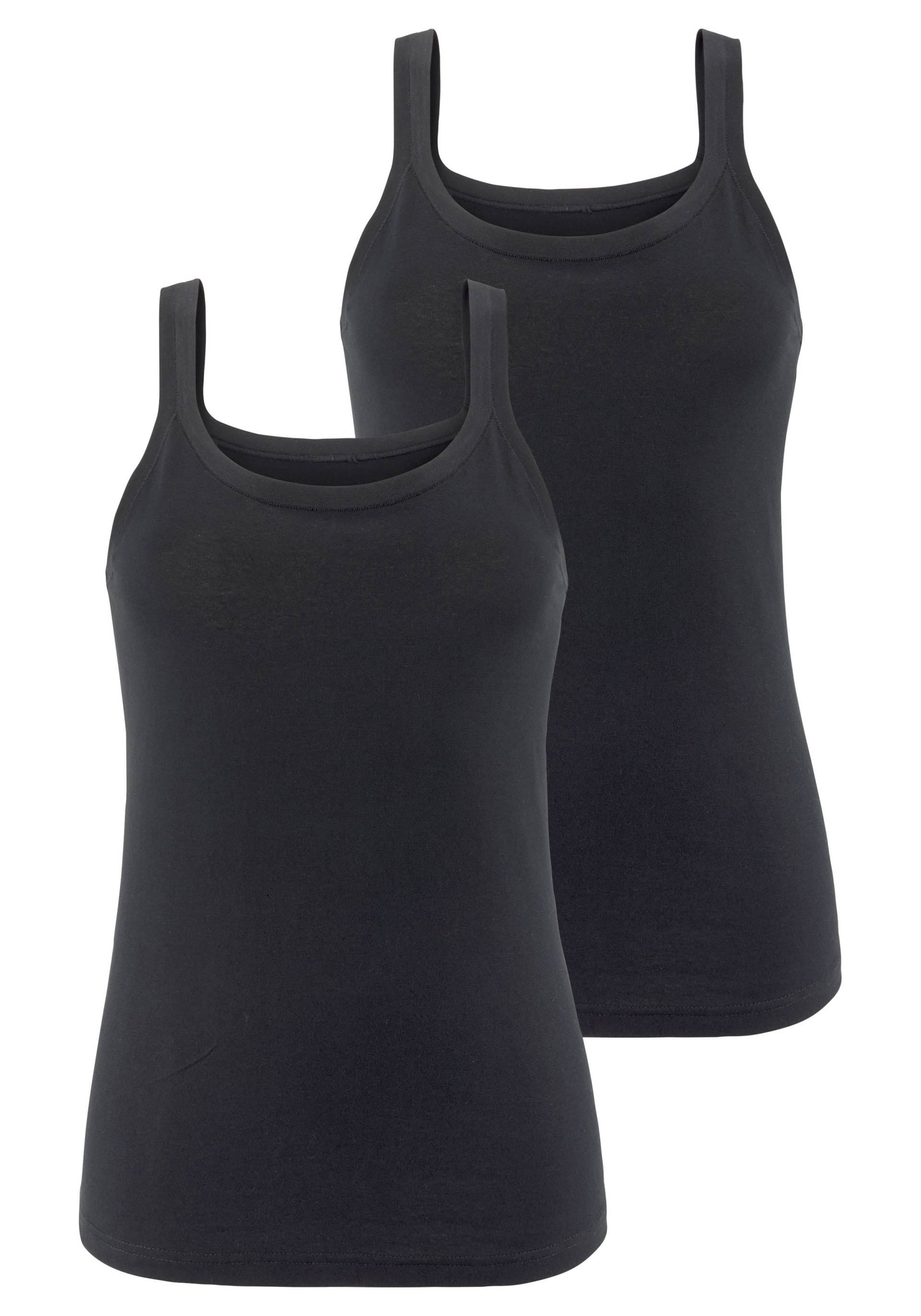 LASCANA Unterhemd, (Packung, 2 St.), "Perfect Basics" aus elastischer Baumwolle, Tanktop, Unterziehshirt von Lascana