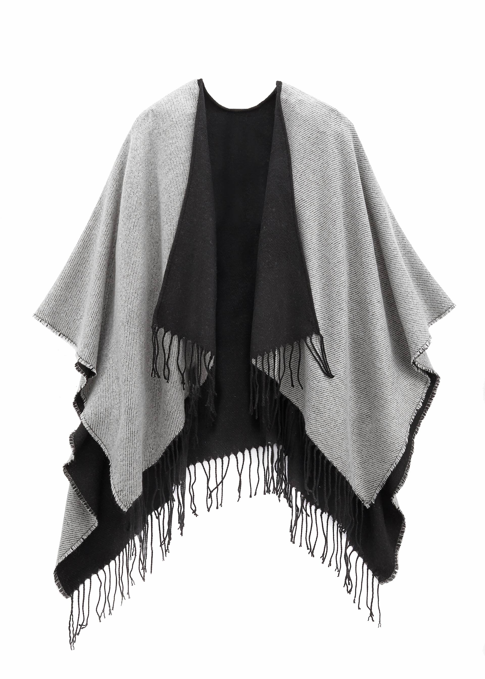 LASCANA Strickponcho »Cape«, Poncho zum Wenden, Fransentuch, Schal VEGAN LASCANA Strickponcho »Cape«, Poncho zum Wenden, Fransentuch, Schal VEGAN von Lascana