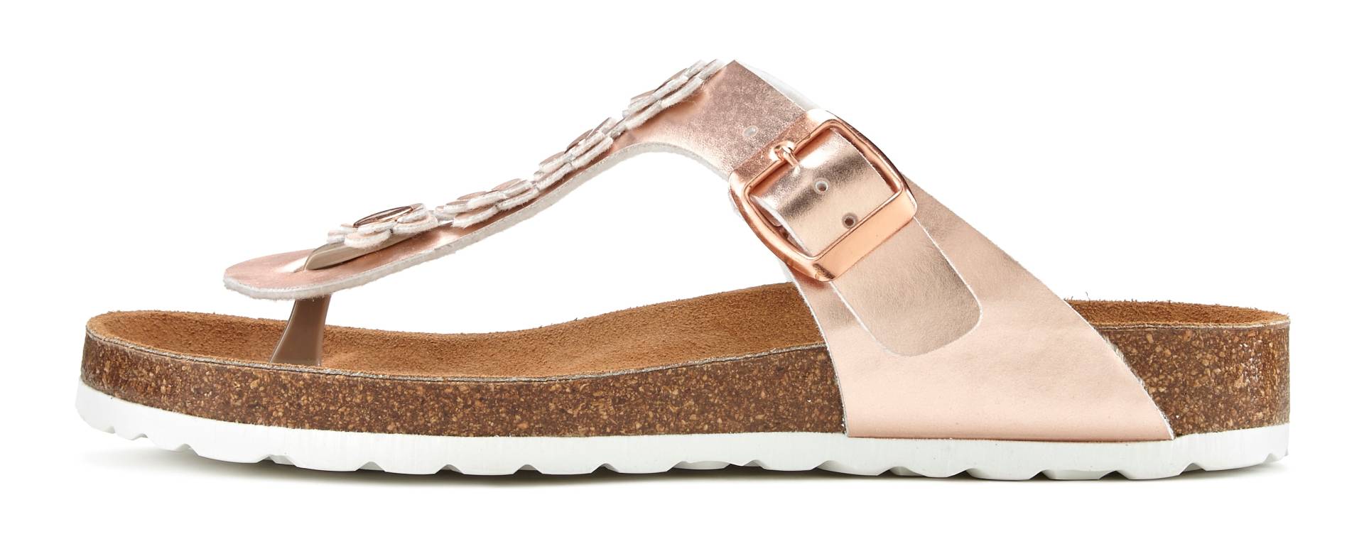 LASCANA Zehentrenner, Sandale, Pantolette mit modischer Applikation und Korkfussbett LASCANA Zehentrenner, Sandale, Pantolette mit modischer Applikation und Korkfussbett von Lascana