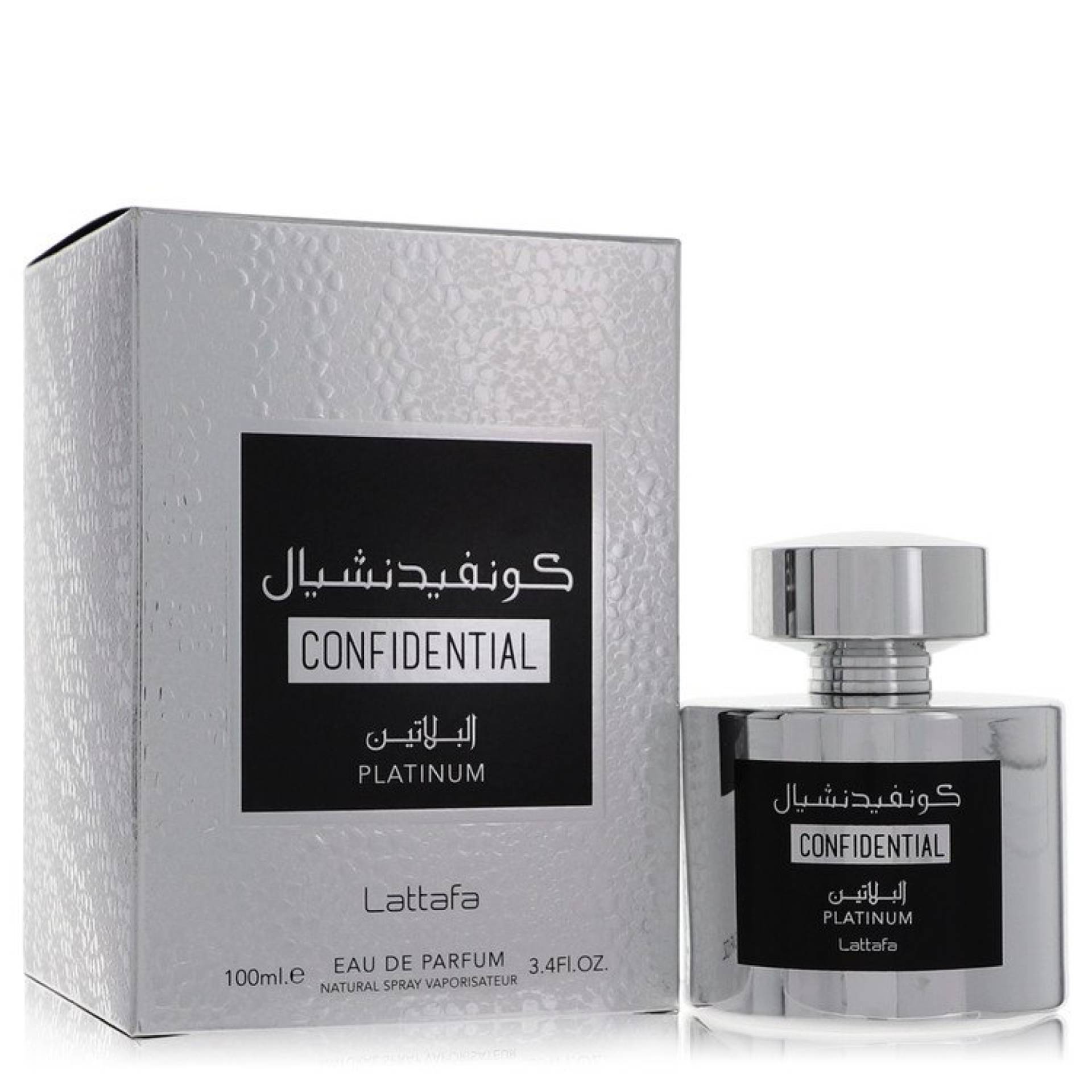 Lattafa Confidential Platinum Eau De Parfum Spray (Unisex) 100 ml von Lattafa