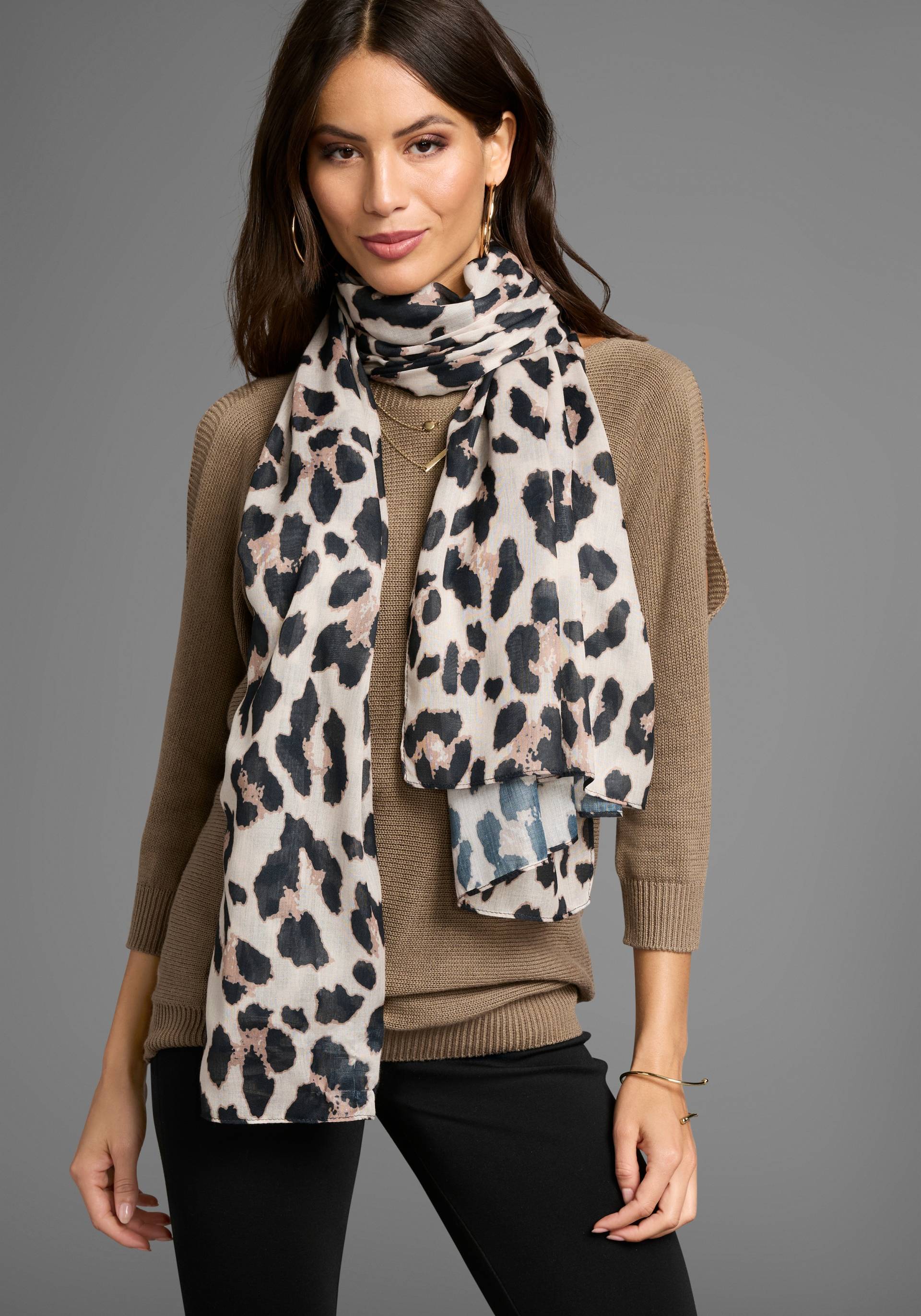 Laura Scott Bandana, mit trendigem Leopard-Alloverdruck - NEW von Laura Scott