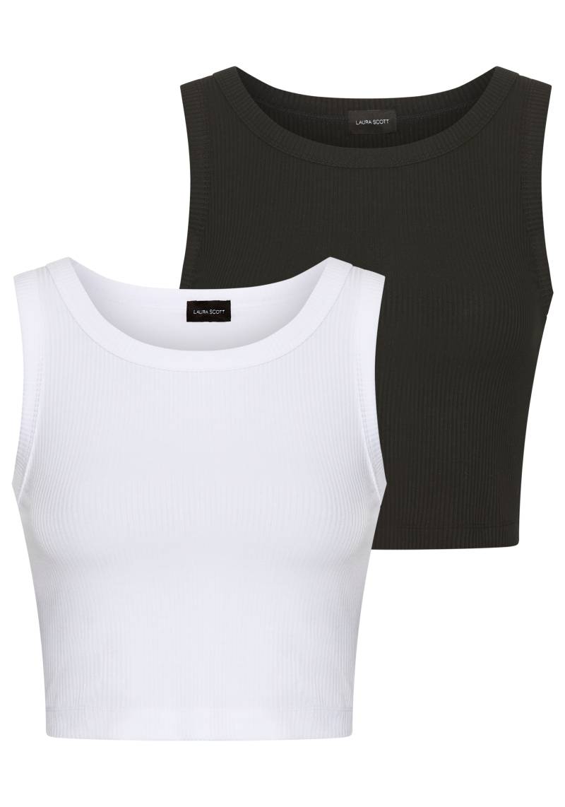 Laura Scott Crop-Top, (2-er Pack), in Rippenqualität von Laura Scott