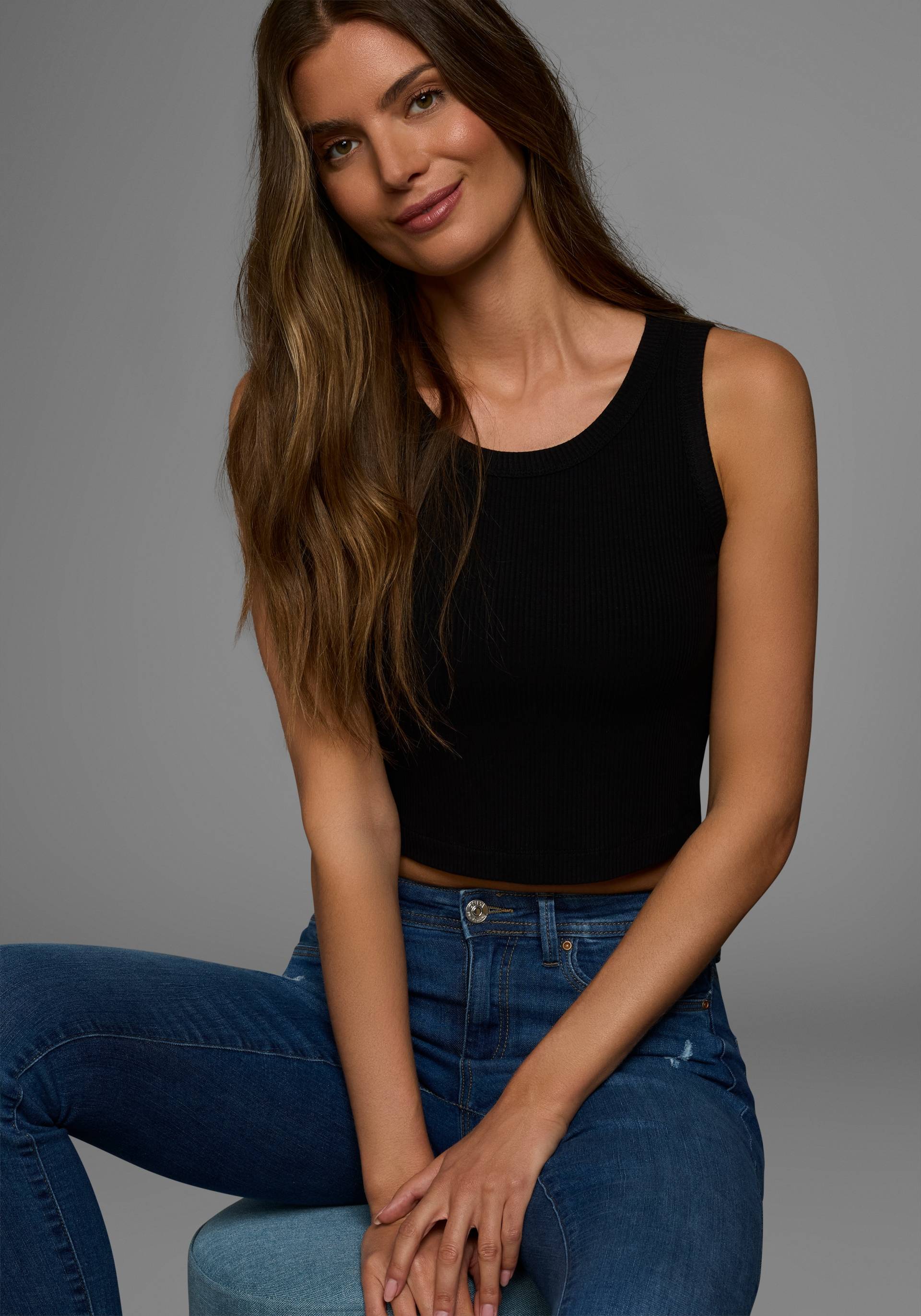 Laura Scott Crop-Top, (2-er Pack), in Rippenqualität von Laura Scott