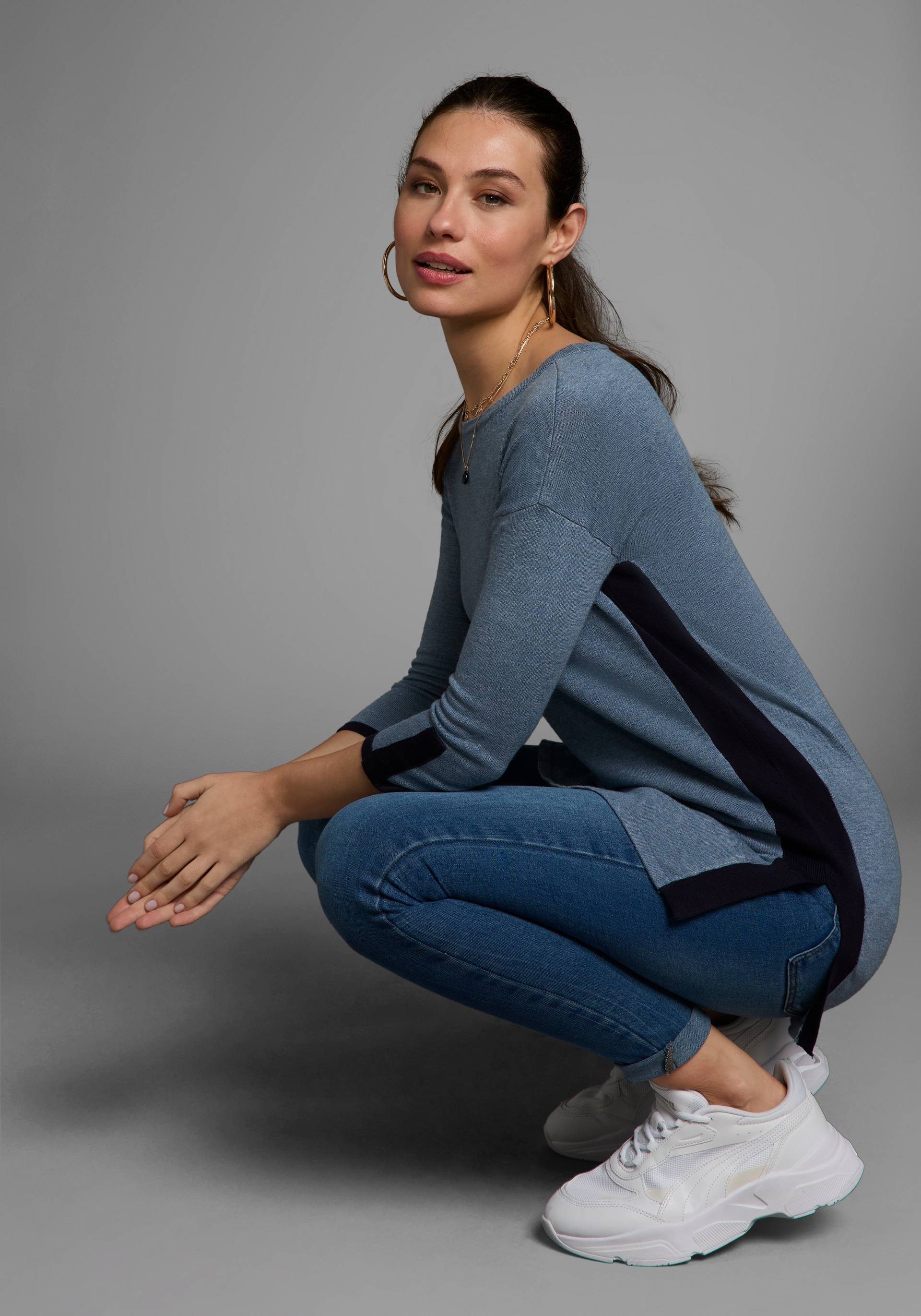Laura Scott Longpullover, in Kontrastfarben - NEUE KOLLEKTION Laura Scott Longpullover, in Kontrastfarben - NEUE KOLLEKTION von Laura Scott