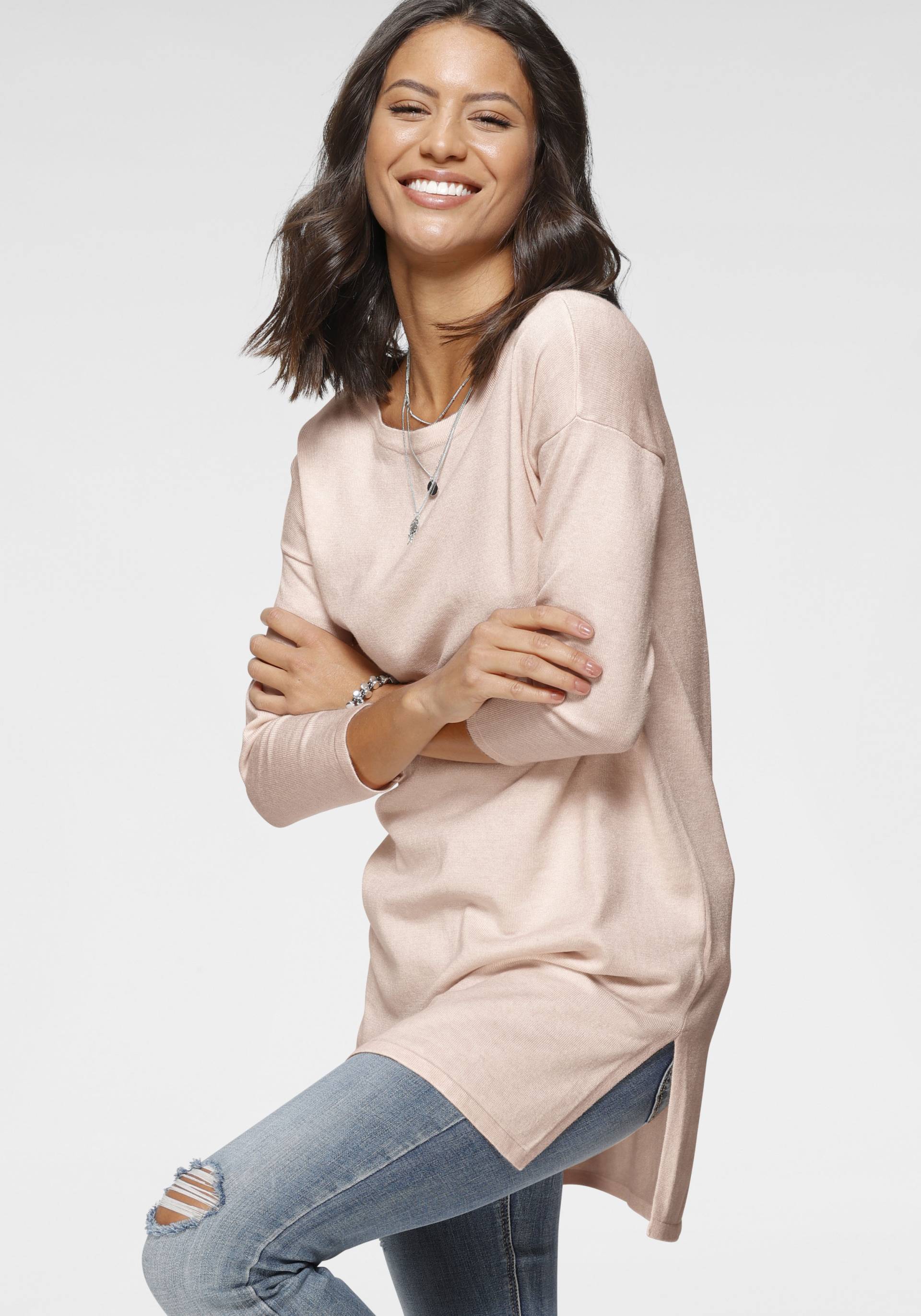 Laura Scott Longpullover, mit Seitenschlitzen Laura Scott Longpullover, mit Seitenschlitzen von Laura Scott