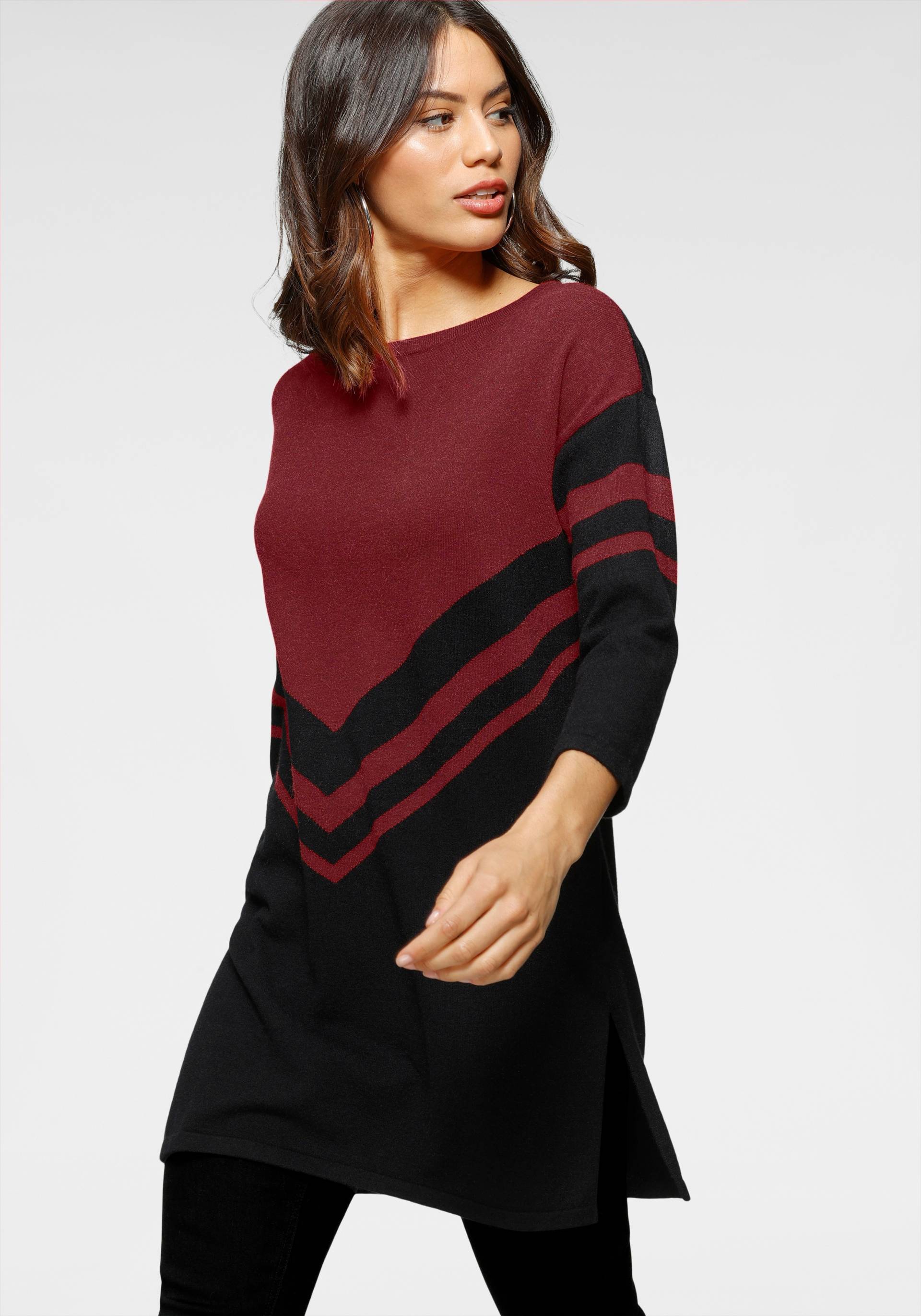 Laura Scott Longpullover, mit besonderem Strickmuster von Laura Scott