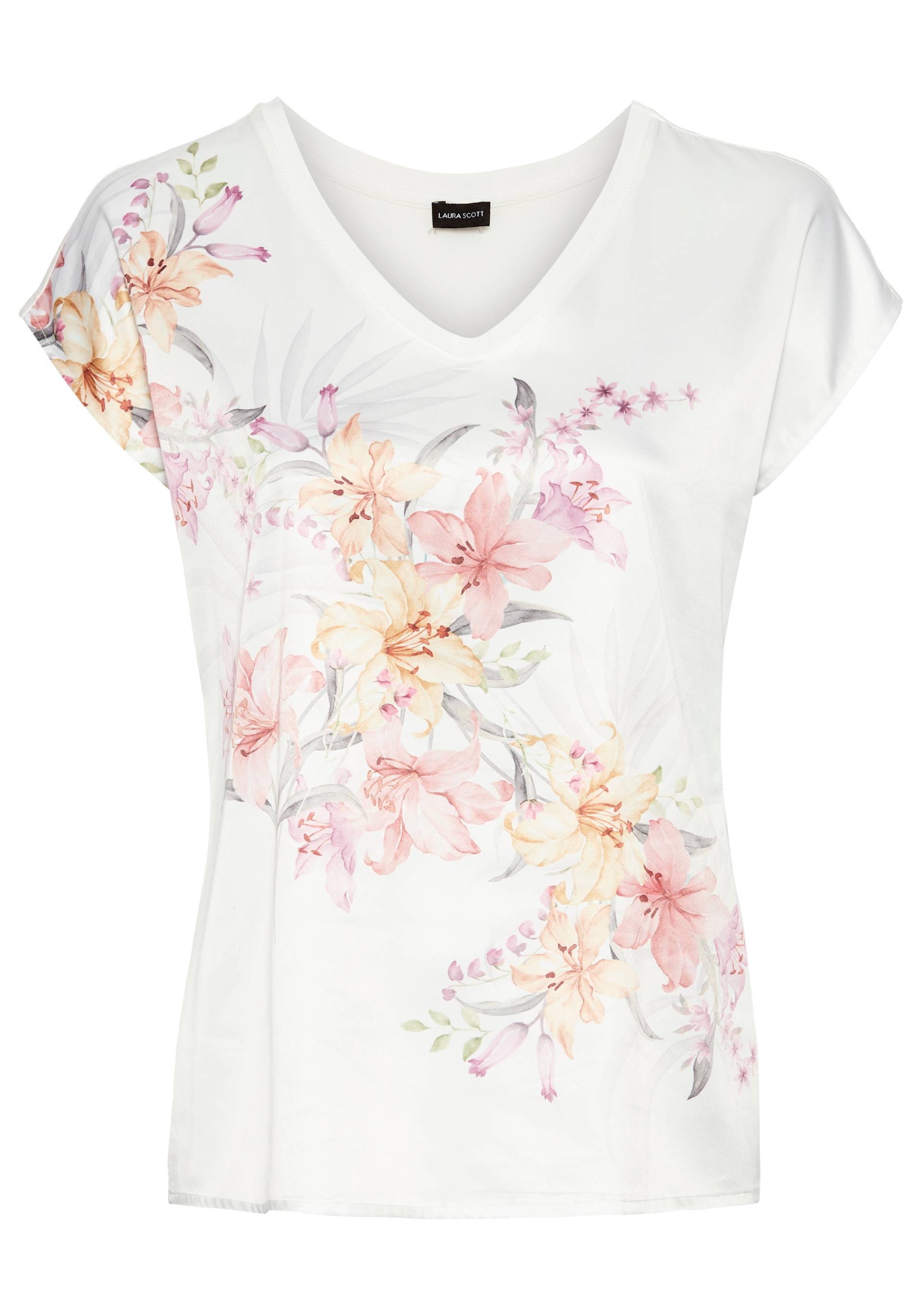 Laura Scott Shirtbluse, mit edel-dezentem Blumendruck auf Satin - NEUE KOLLEKTION von Laura Scott