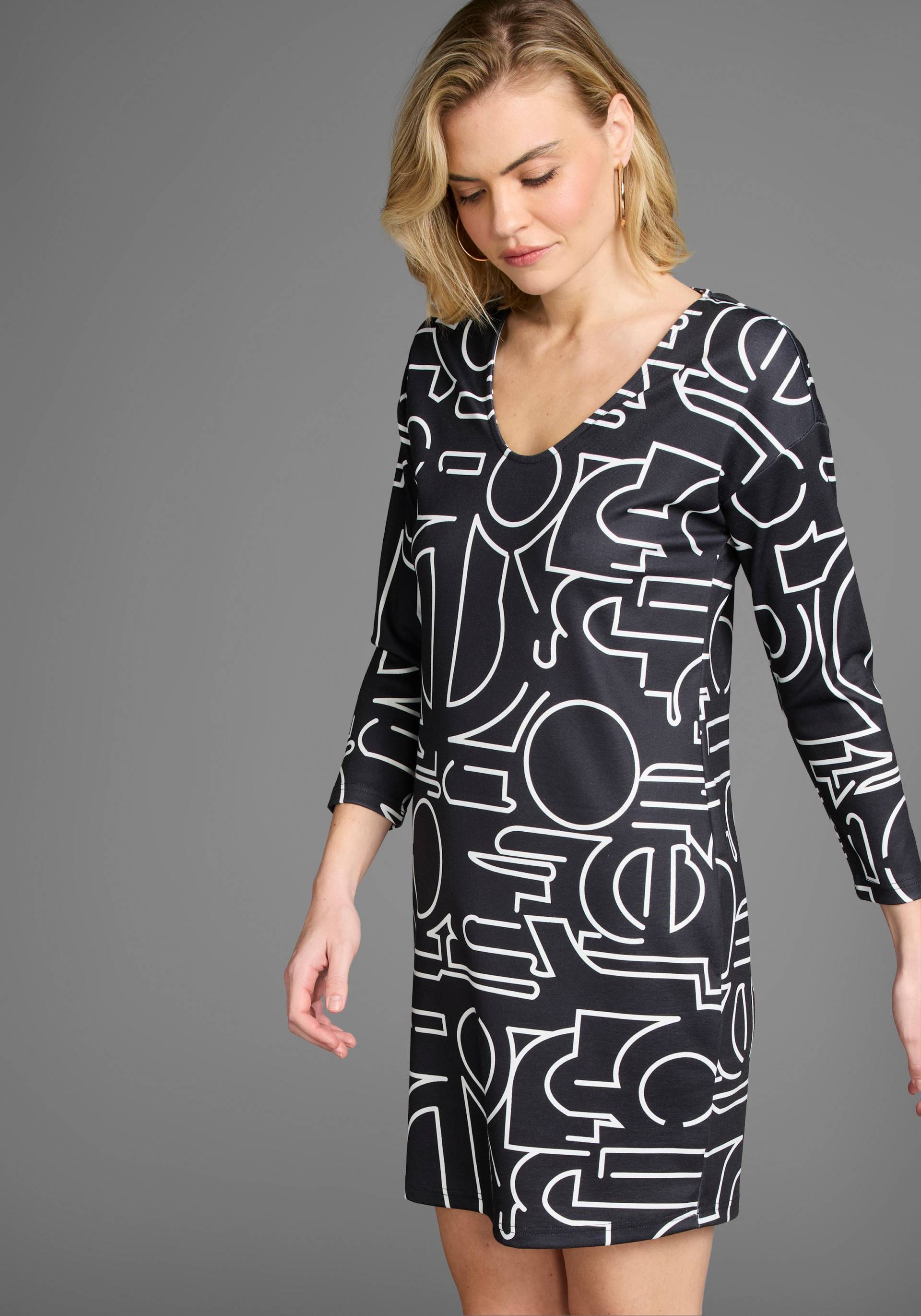 Laura Scott Shirtkleid, mit modernem Allover-Print Laura Scott Shirtkleid, mit modernem Allover-Print von Laura Scott