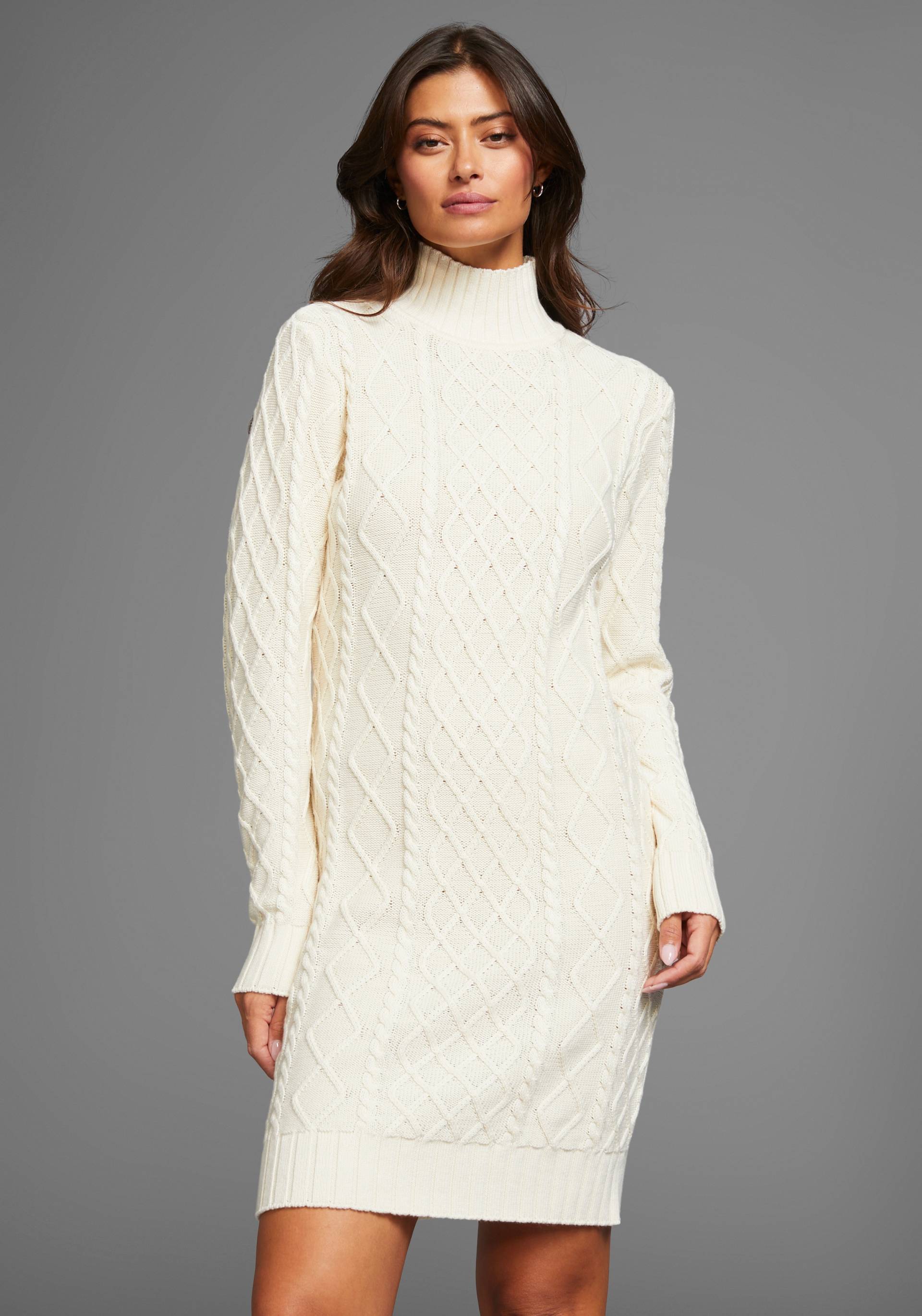 Laura Scott Strickkleid, mit Zopfstrickmuster Laura Scott Strickkleid, mit Zopfstrickmuster von Laura Scott