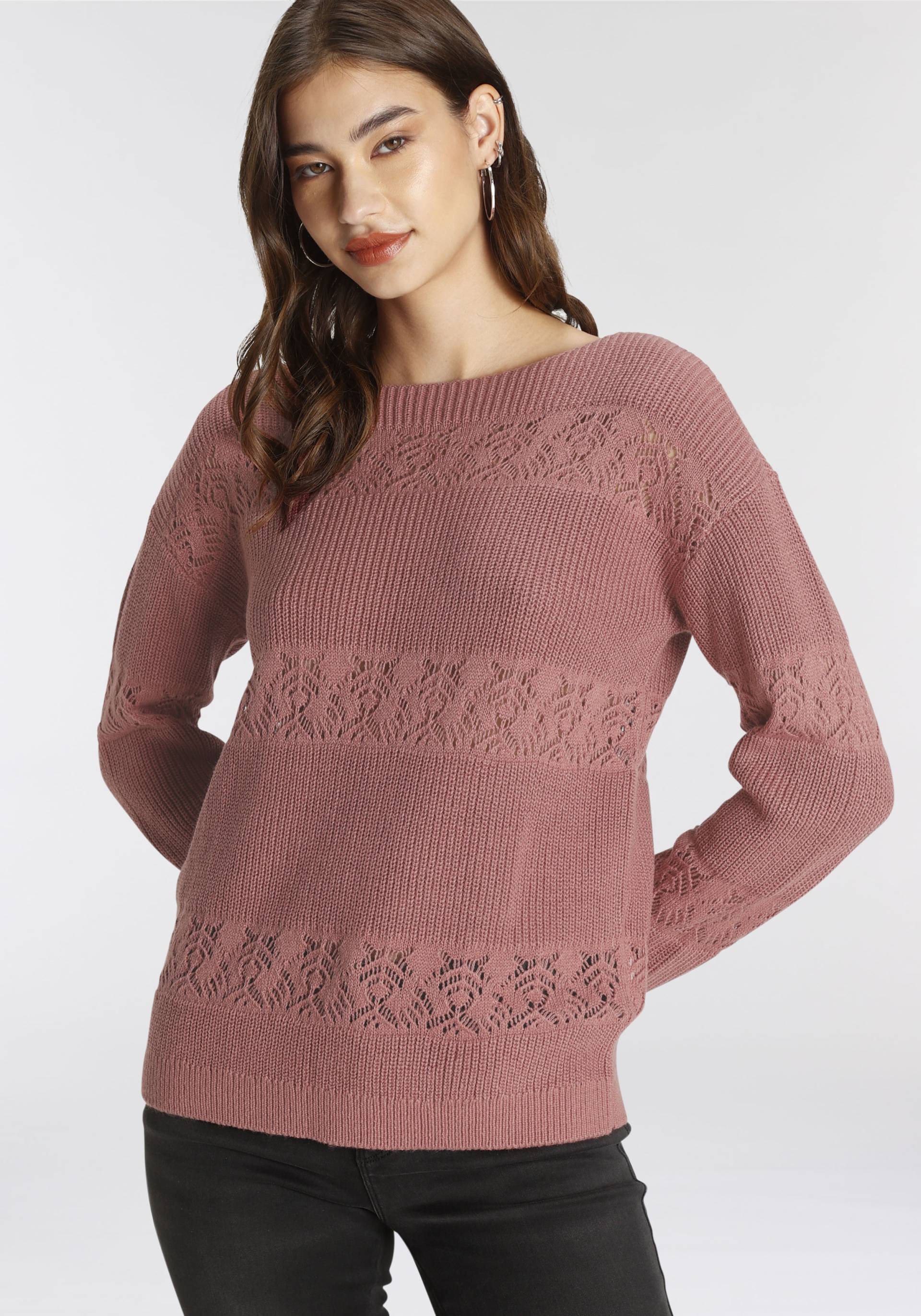 Laura Scott Strickpullover, mit Ajour-Muster - NEUE KOLLEKTION von Laura Scott