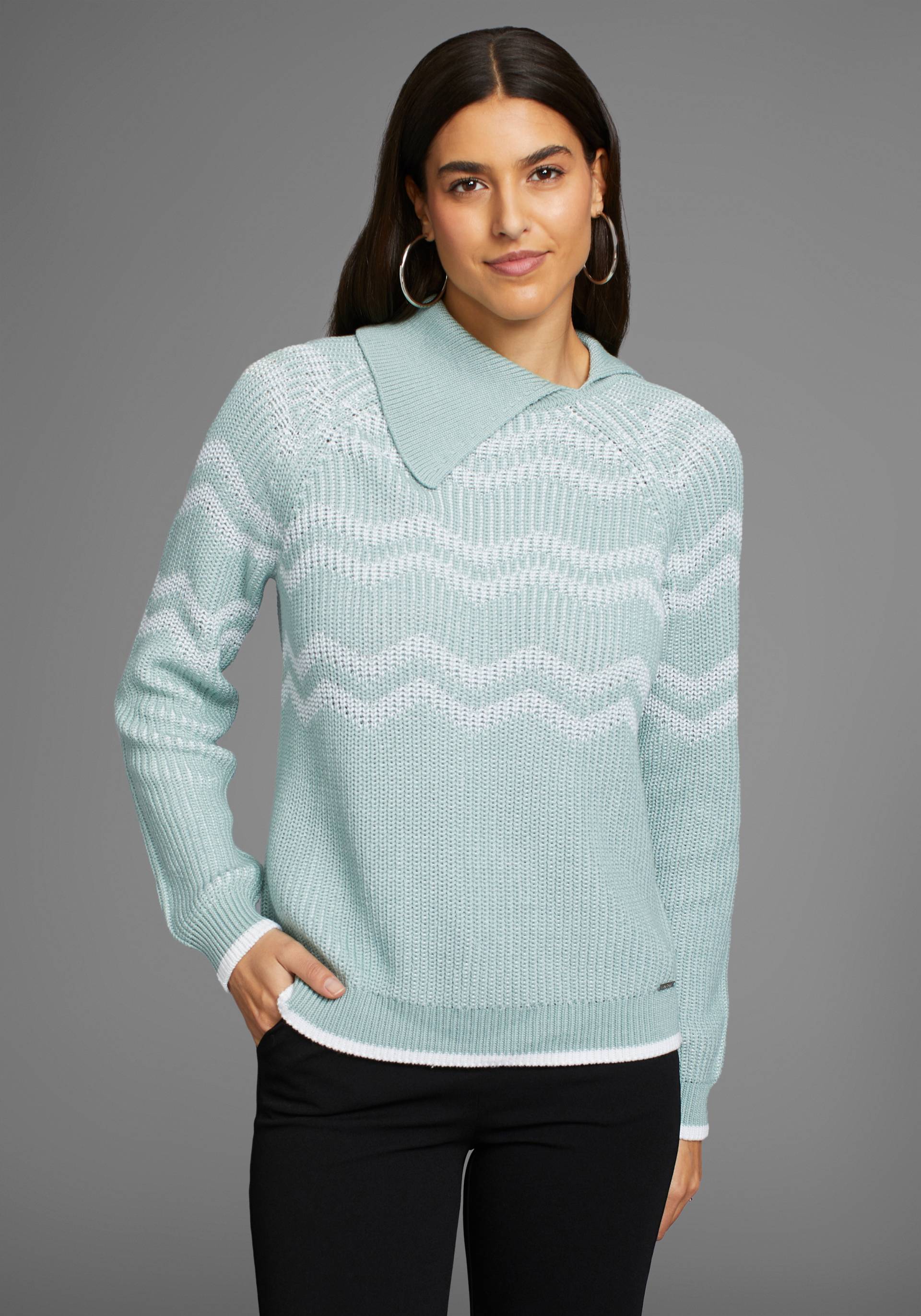 Laura Scott Strickpullover, mit Zickzackstrickmuster - NEUE KOLLEKTION von Laura Scott