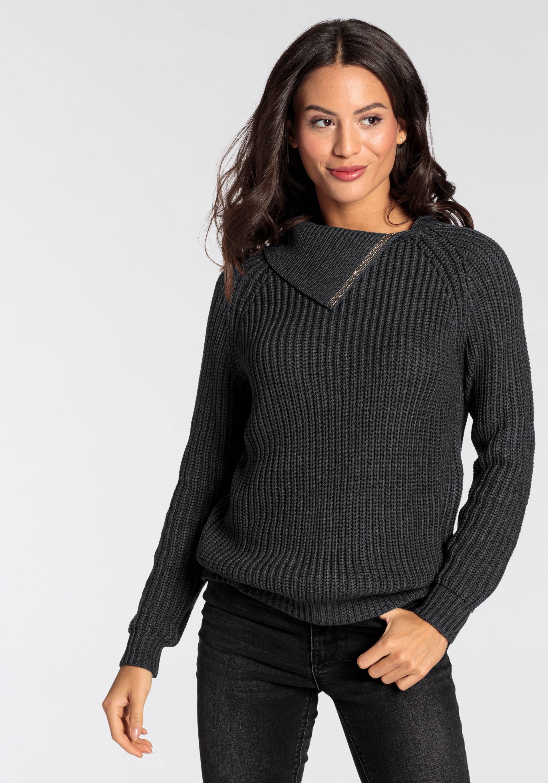 Laura Scott Strickpullover, mit elegantem Glitzerdetail - NEUE KOLLEKTION von Laura Scott