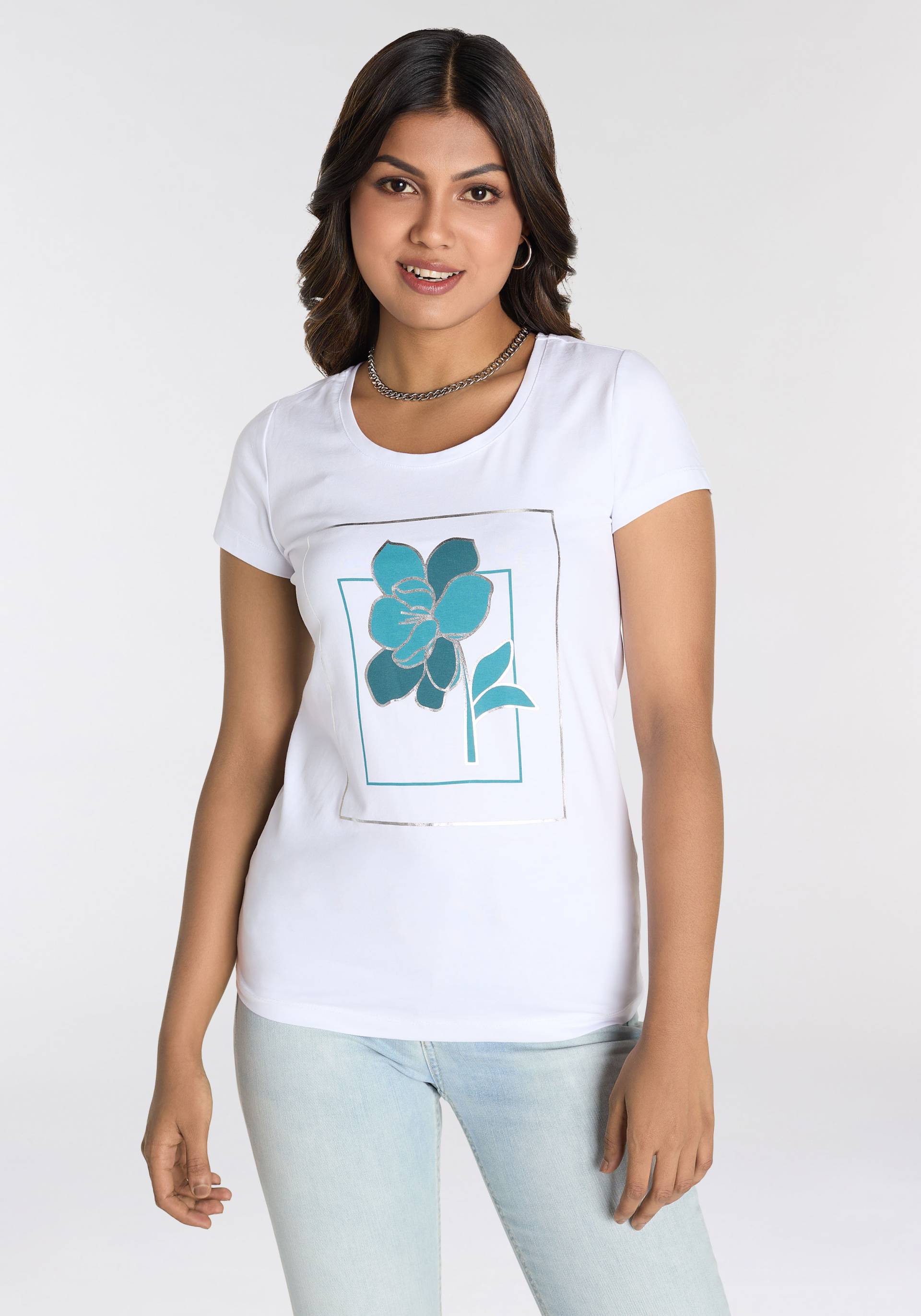 Laura Scott T-Shirt, mit modischem Frontprint von Laura Scott