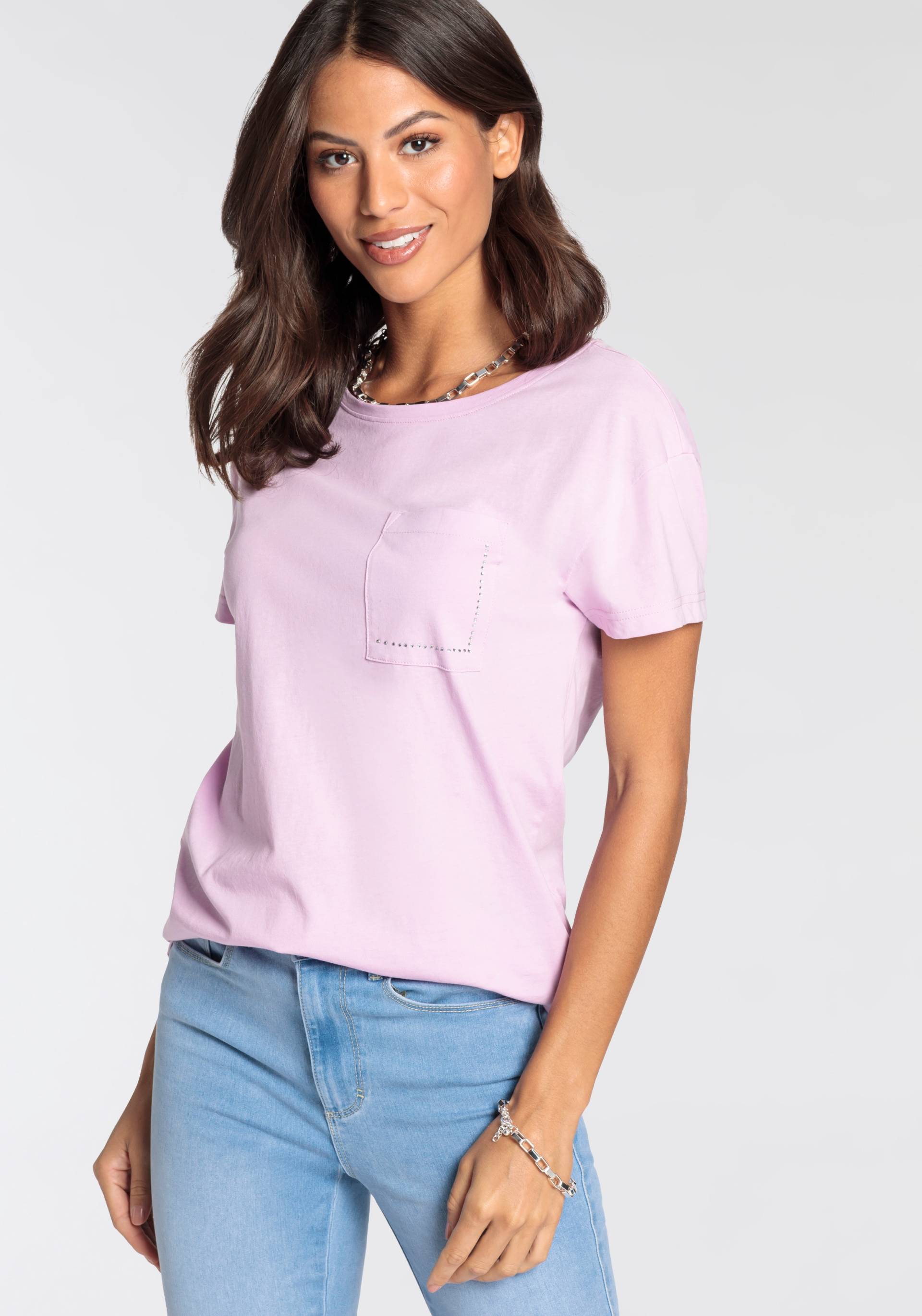 Laura Scott T-Shirt, mit eleganter Glitzertasche - NEUE KOLLEKTION von Laura Scott