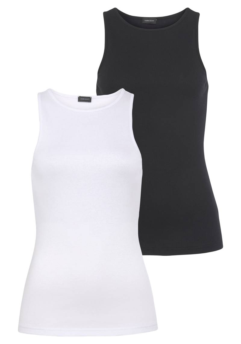 Laura Scott Tanktop, (Set, 2 tlg.), aus Ripp-Qualität im Doppelpack - NEUE KOLLEKTION von Laura Scott