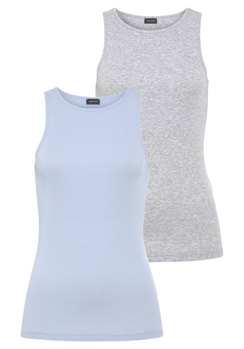 Laura Scott Tanktop, (Set, 2 tlg.), aus Ripp-Qualität im Doppelpack - NEUE KOLLEKTION von Laura Scott