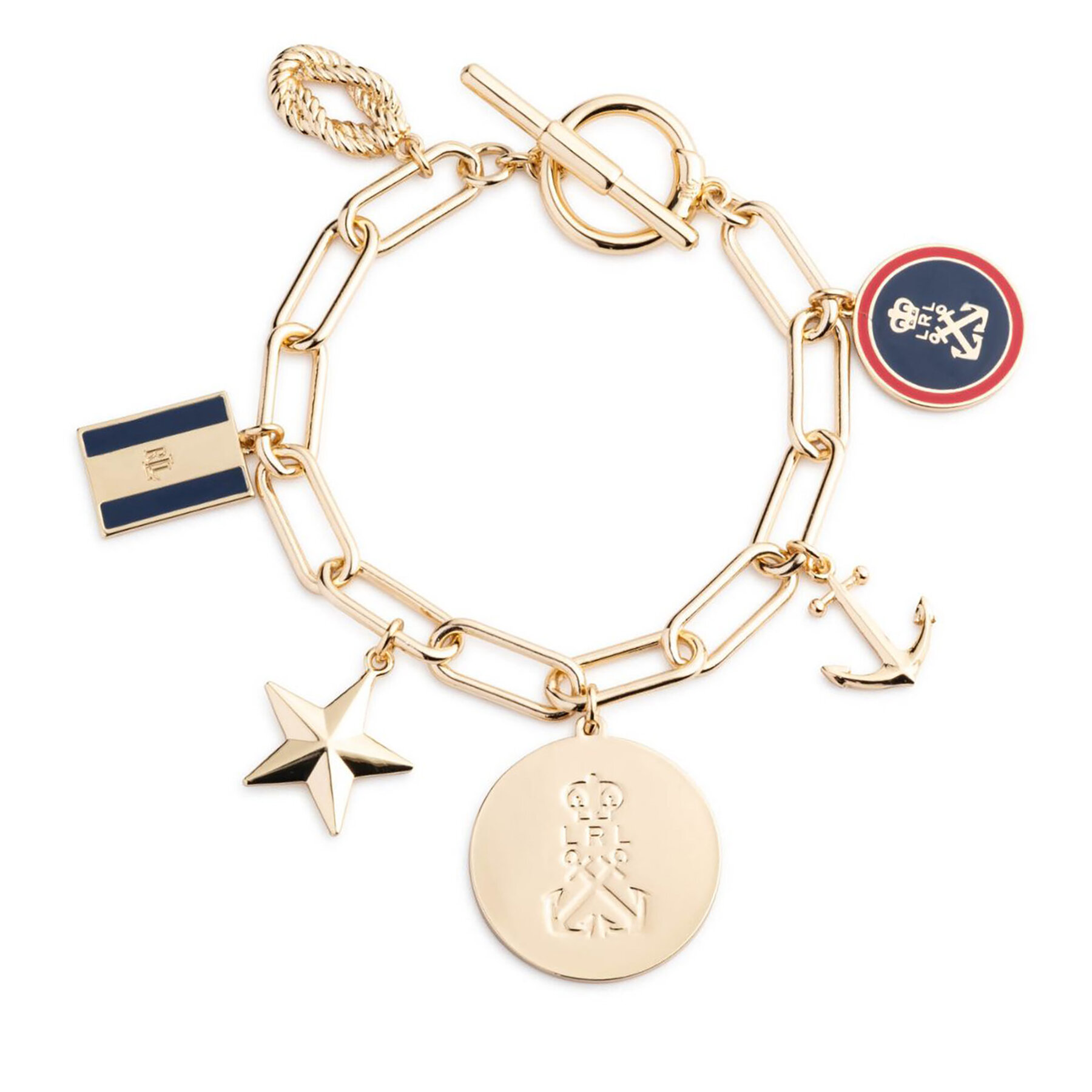 Armband LAUREN RALPH LAUREN Br 7.25In Nautical Charm Flex 14B00464 Goldfarben von Lauren Ralph Lauren