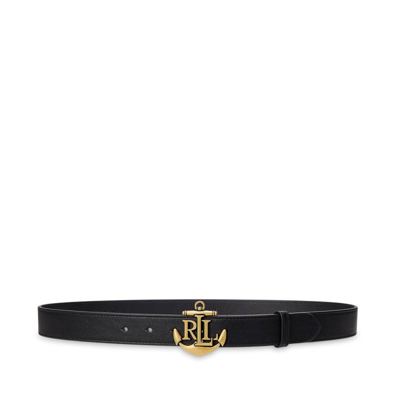 Damengürtel LAUREN RALPH LAUREN Anchor-Logo Skinny Leather Belt 412957004001 Schwarz von Lauren Ralph Lauren