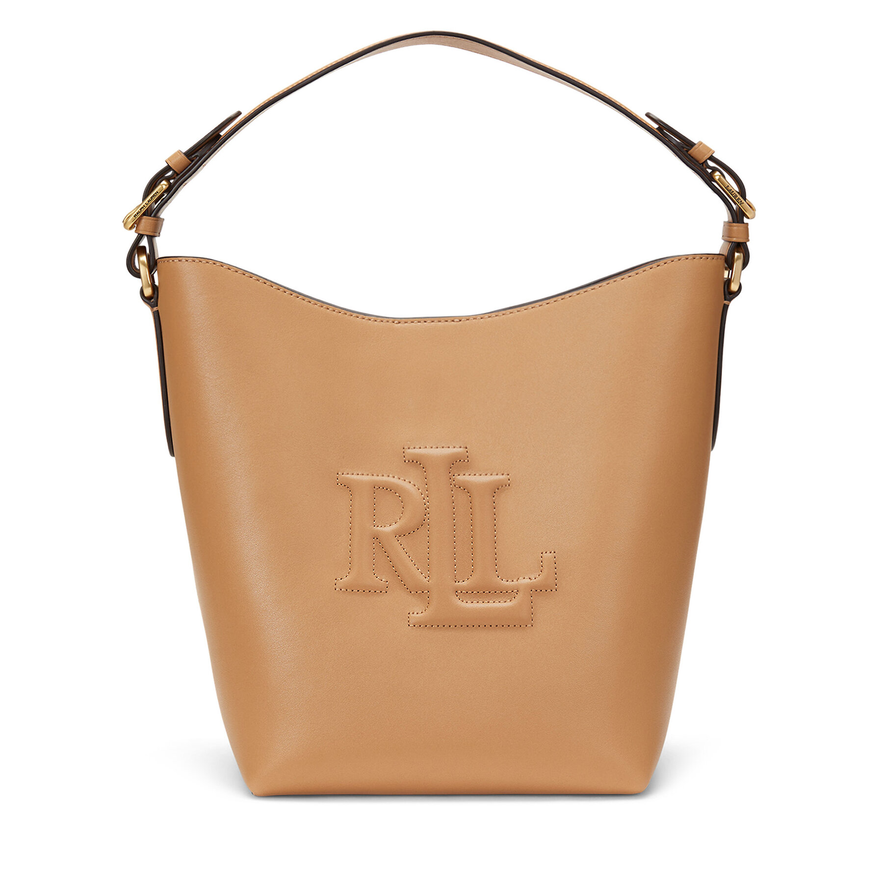 Handtasche LAUREN RALPH LAUREN Medium Witley Leather Bucket Bag 431950855008 Braun von Lauren Ralph Lauren