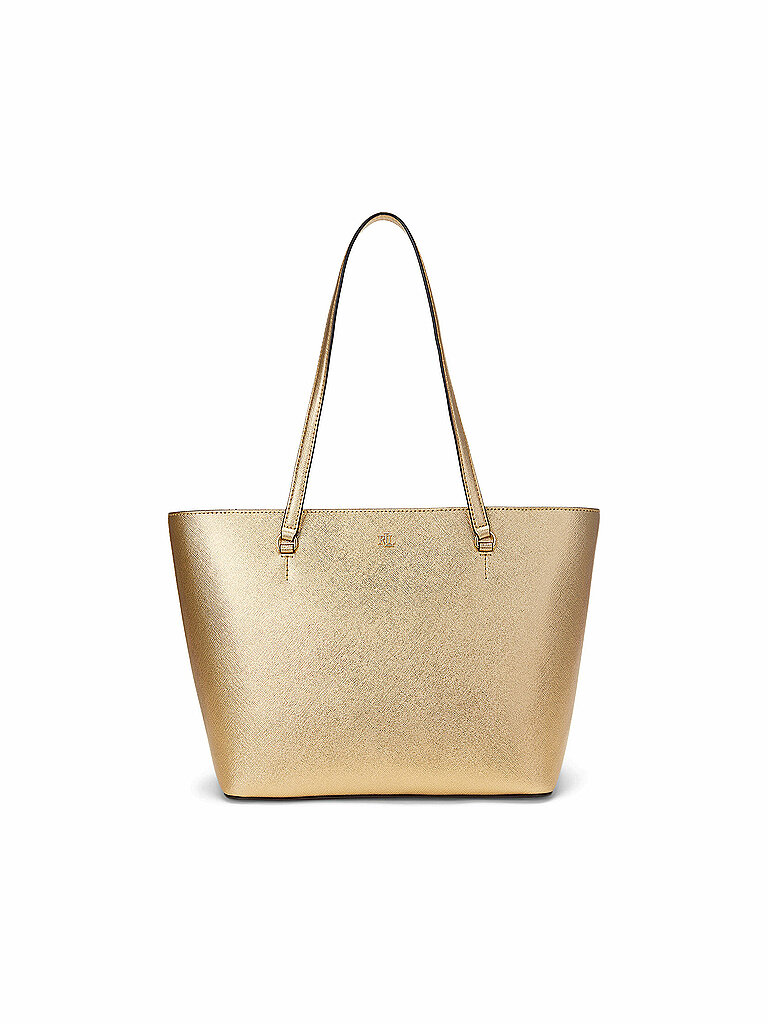 LAUREN RALPH LAUREN Ledertasche - Shopper KARLY Medium gold von Lauren Ralph Lauren