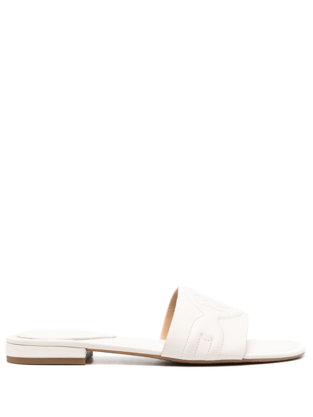 Lauren Ralph Lauren Alegra logo-embossed sandals - White von Lauren Ralph Lauren