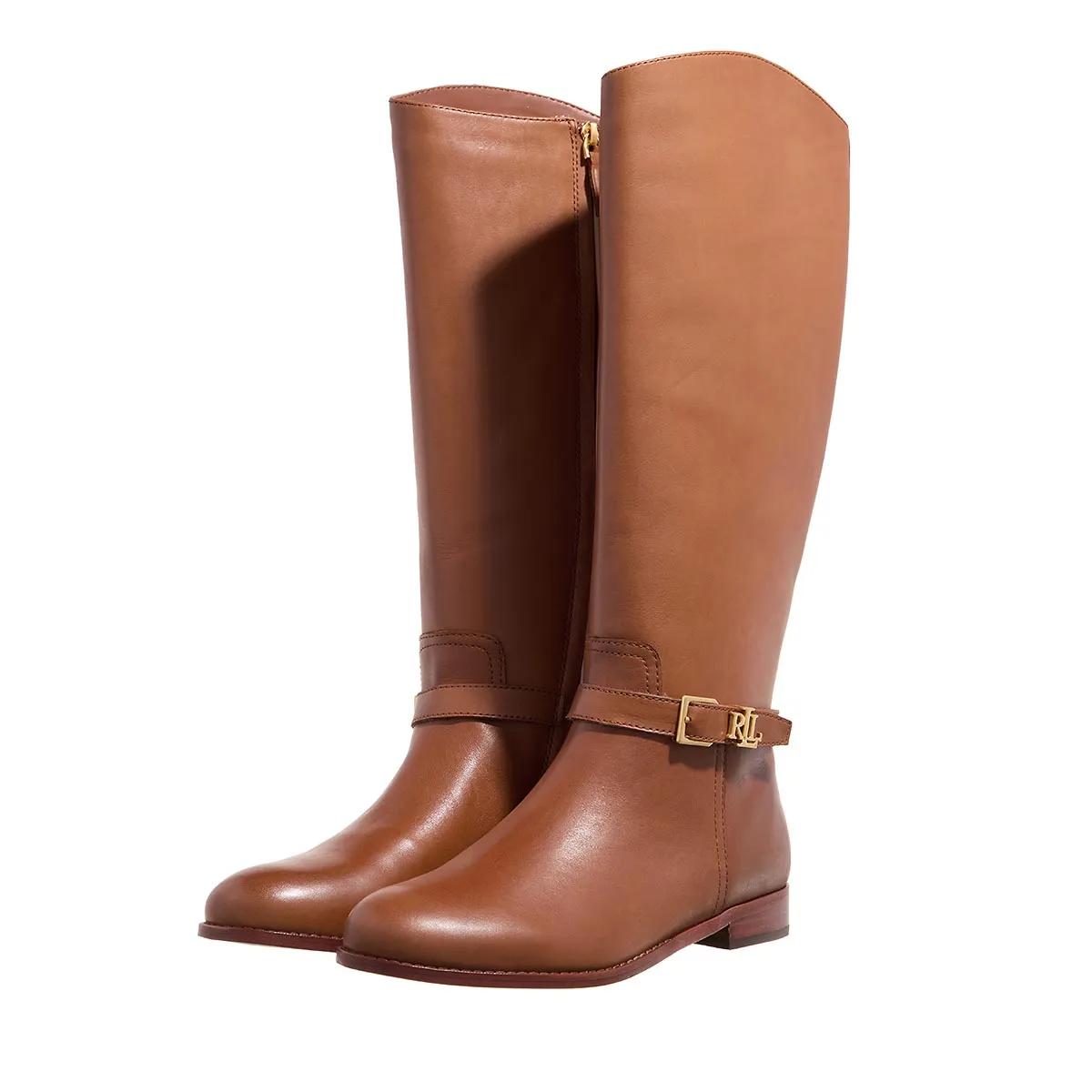 Lauren Ralph Lauren Stiefel & Boots - Brooke Tall Boots - Gr. 36 (EU) - in Cognacbraun - für Damen von Lauren Ralph Lauren