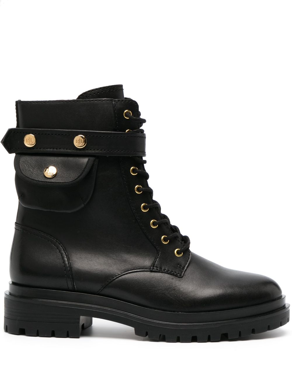 Lauren Ralph Lauren Cammie lace-up leather boots - Black von Lauren Ralph Lauren