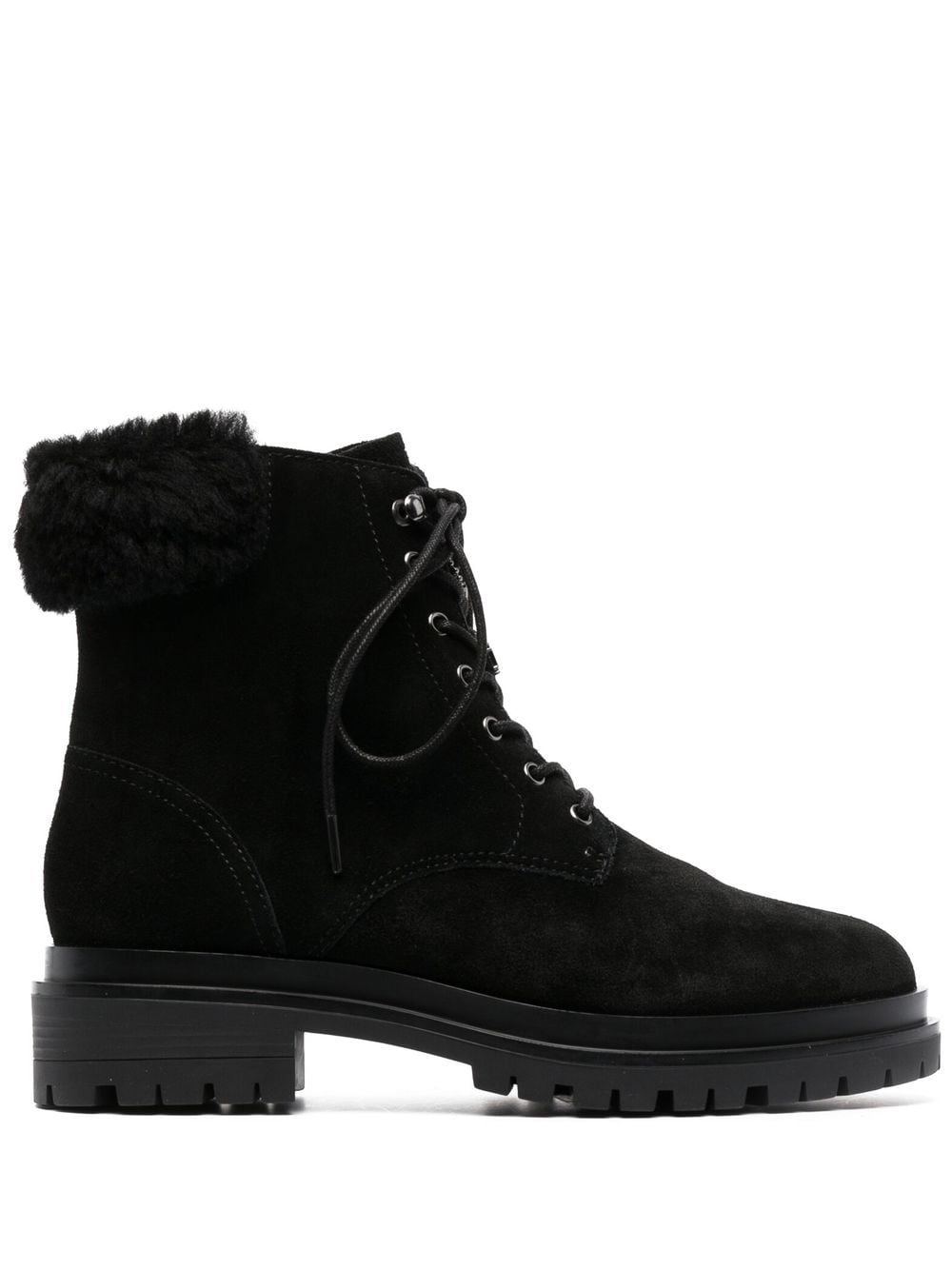 Lauren Ralph Lauren Carlee shearling-trim bootie - Black von Lauren Ralph Lauren