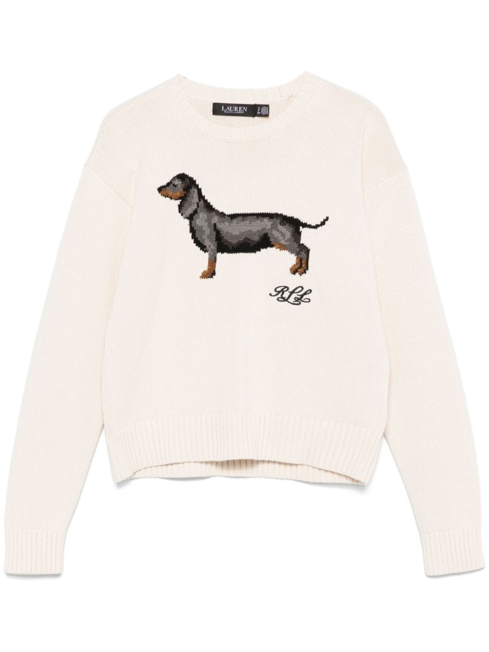 Lauren Ralph Lauren Dachshund intarsia-knit sweater - Neutrals von Lauren Ralph Lauren